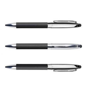 PU Leather Barrel Metal Pen With Stylus 15