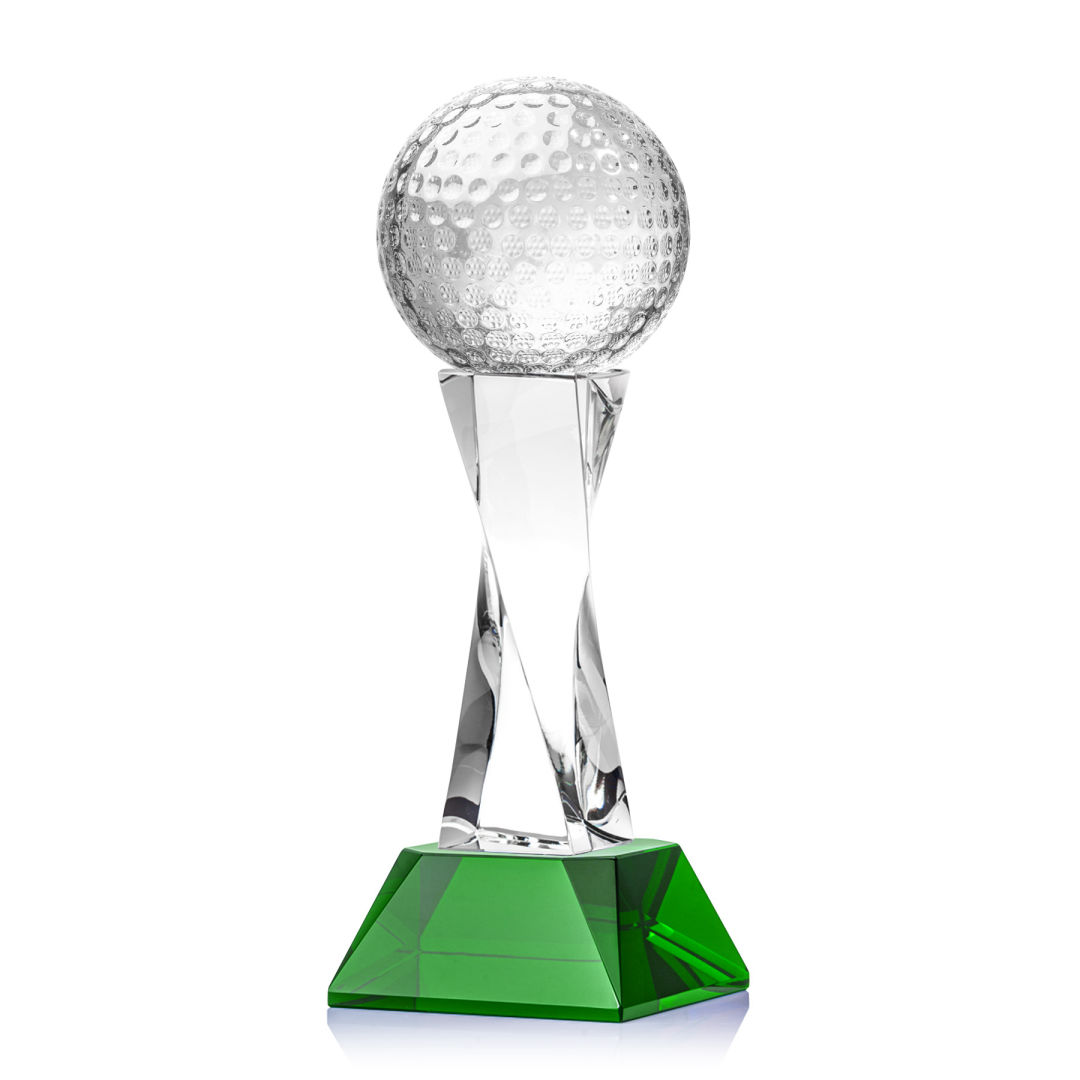 Golf Ball Award on Langport Base - Green 3