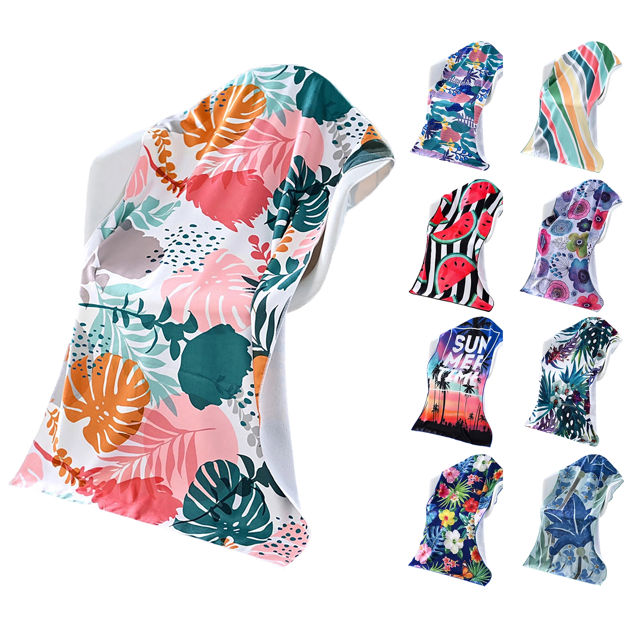 MOQ 50pcs 28" x 60" Super Absorbent Microfiber Beach Towel