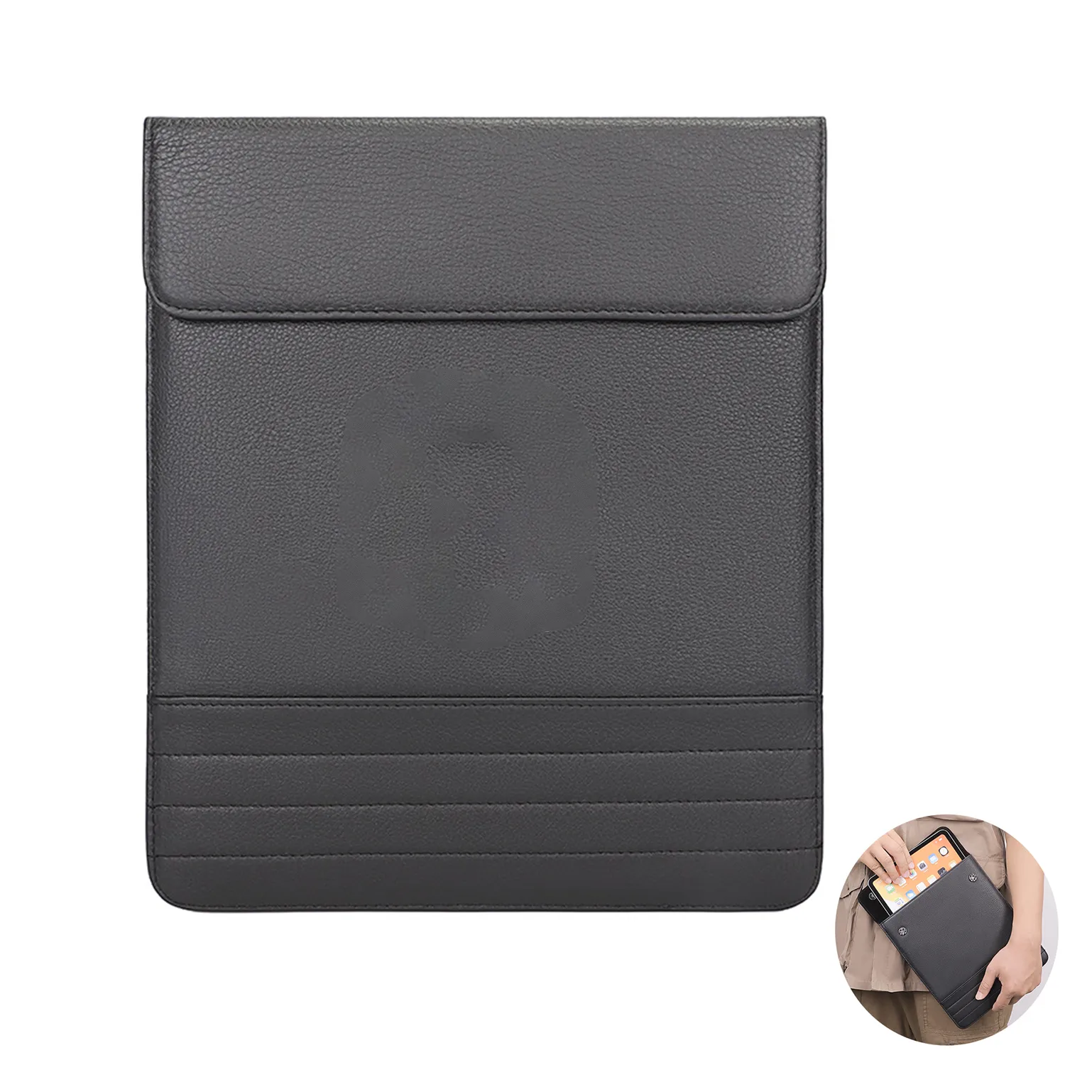 Leather Waterproof Wearable Shockproof Notebook storage bag 1