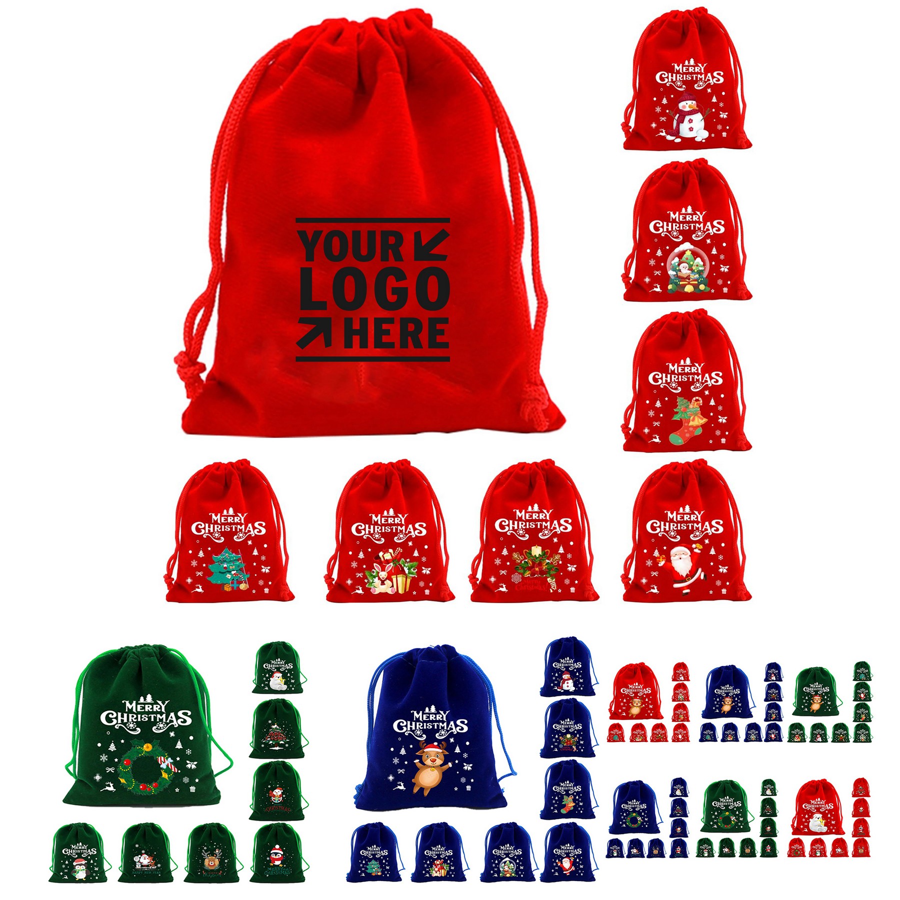 Christmas Candy Drawstring Bag 1