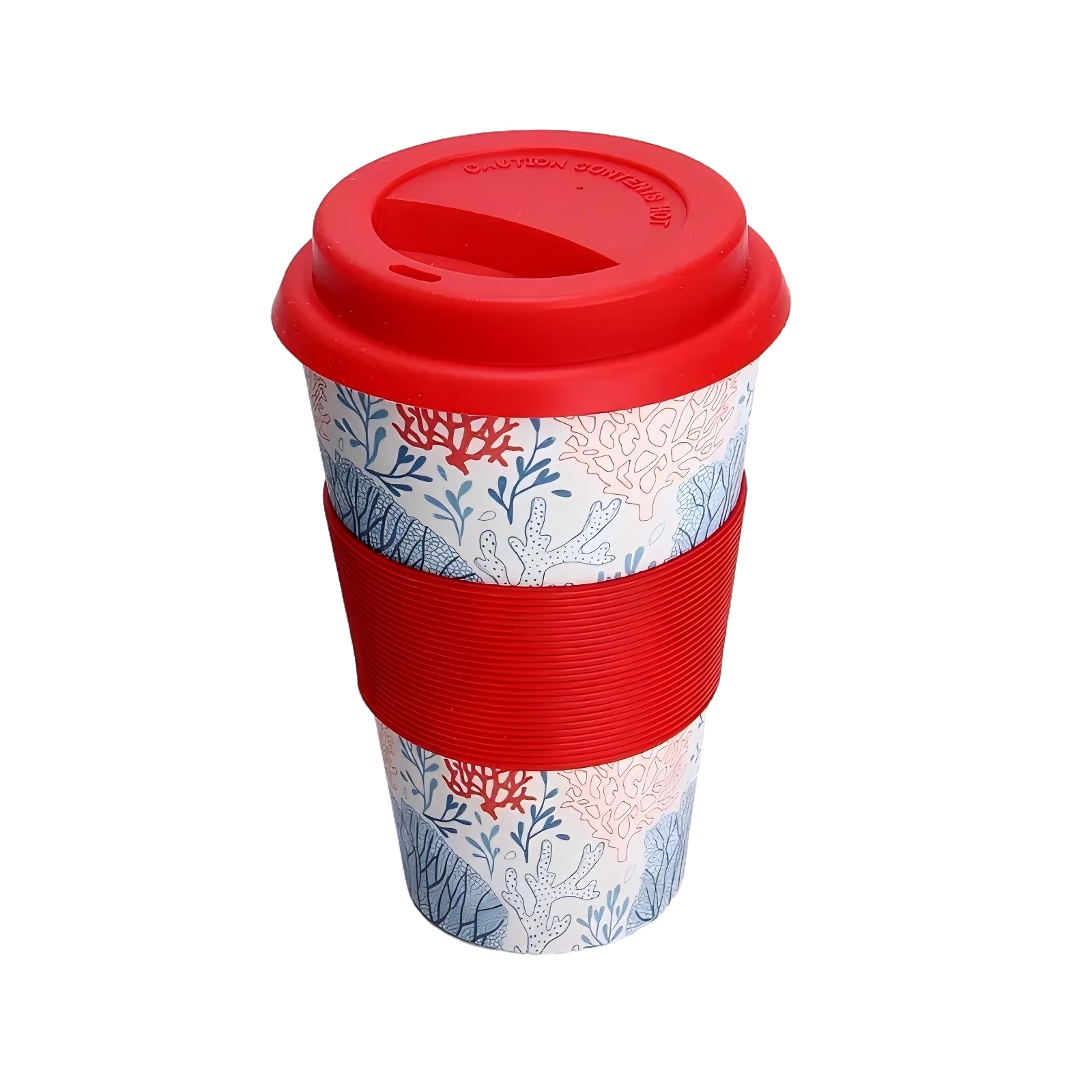 14oz Silicone Sleeve Eco Bamboo Fiber Coffee Cup 4