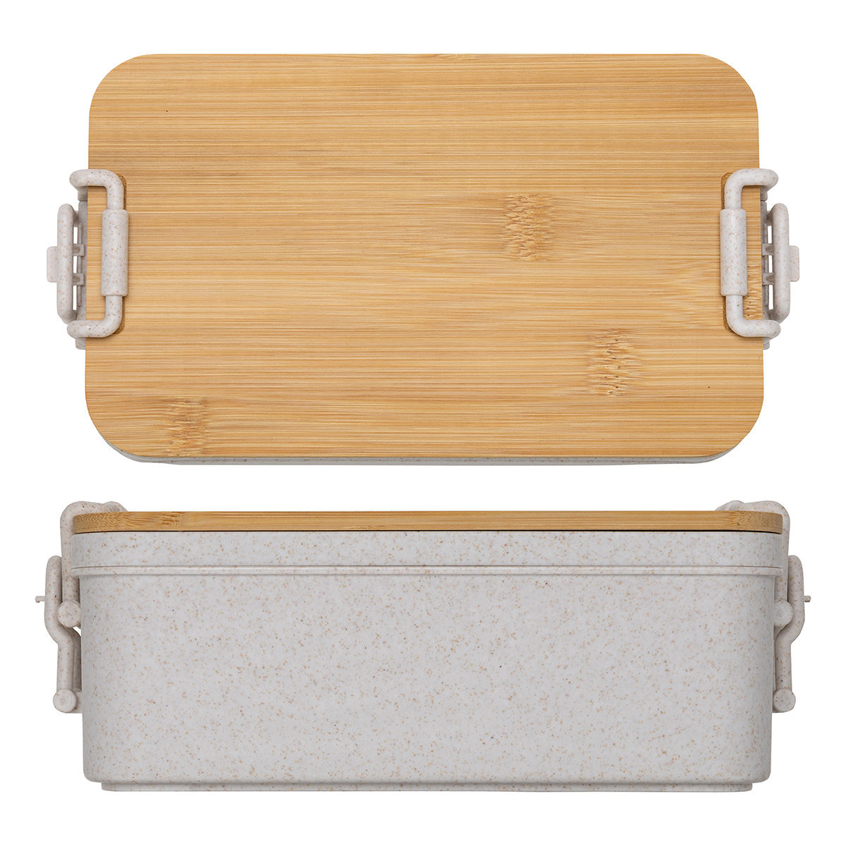 Chuckwagon Stackable Lunch Box With Bamboo Lid & Utensils 2