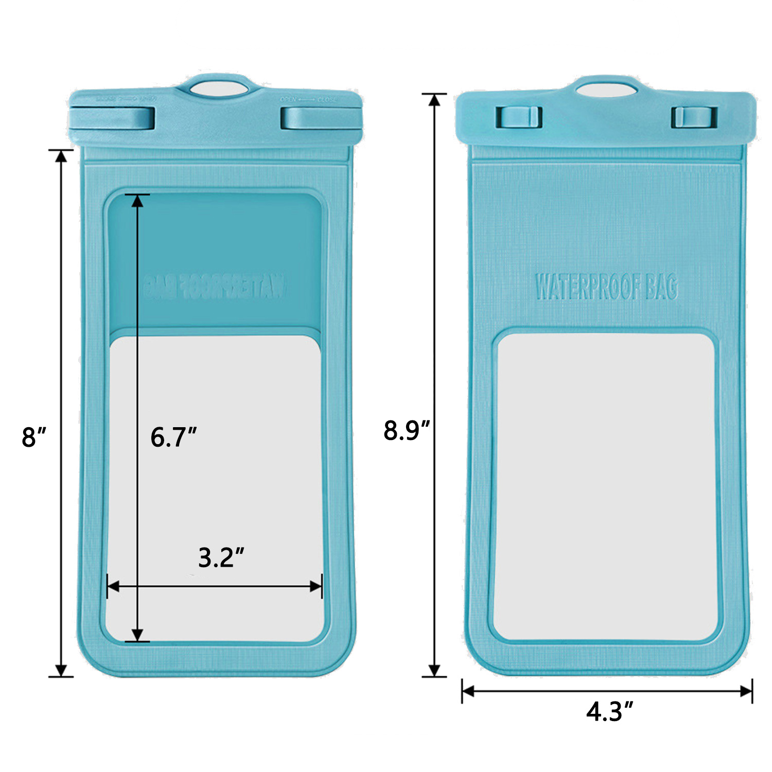 7.2" Diving Touch Screen Pouch Neck Rope Cell Bag 4