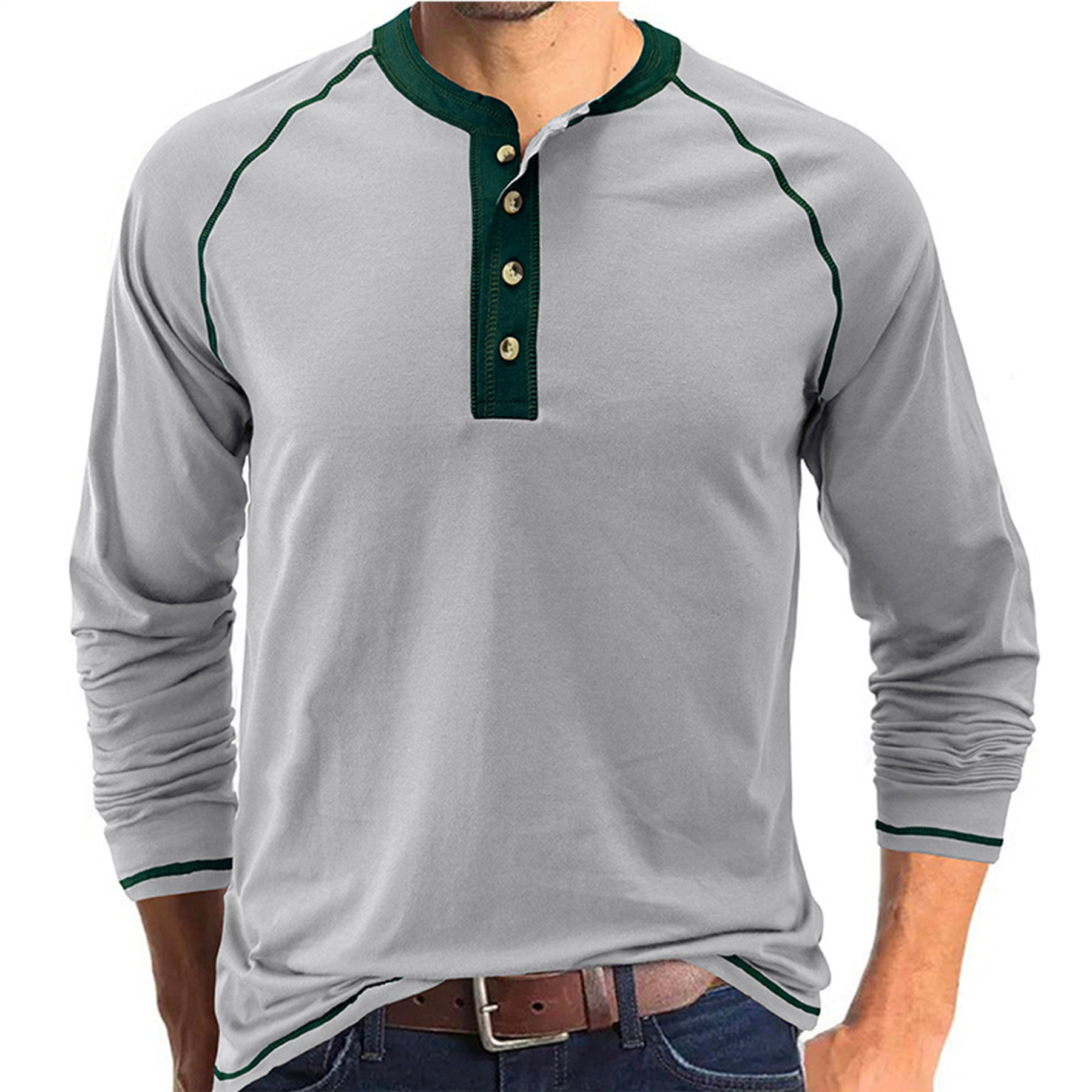 Outdoor Button Long Sleeved Bottoming Shirt 5