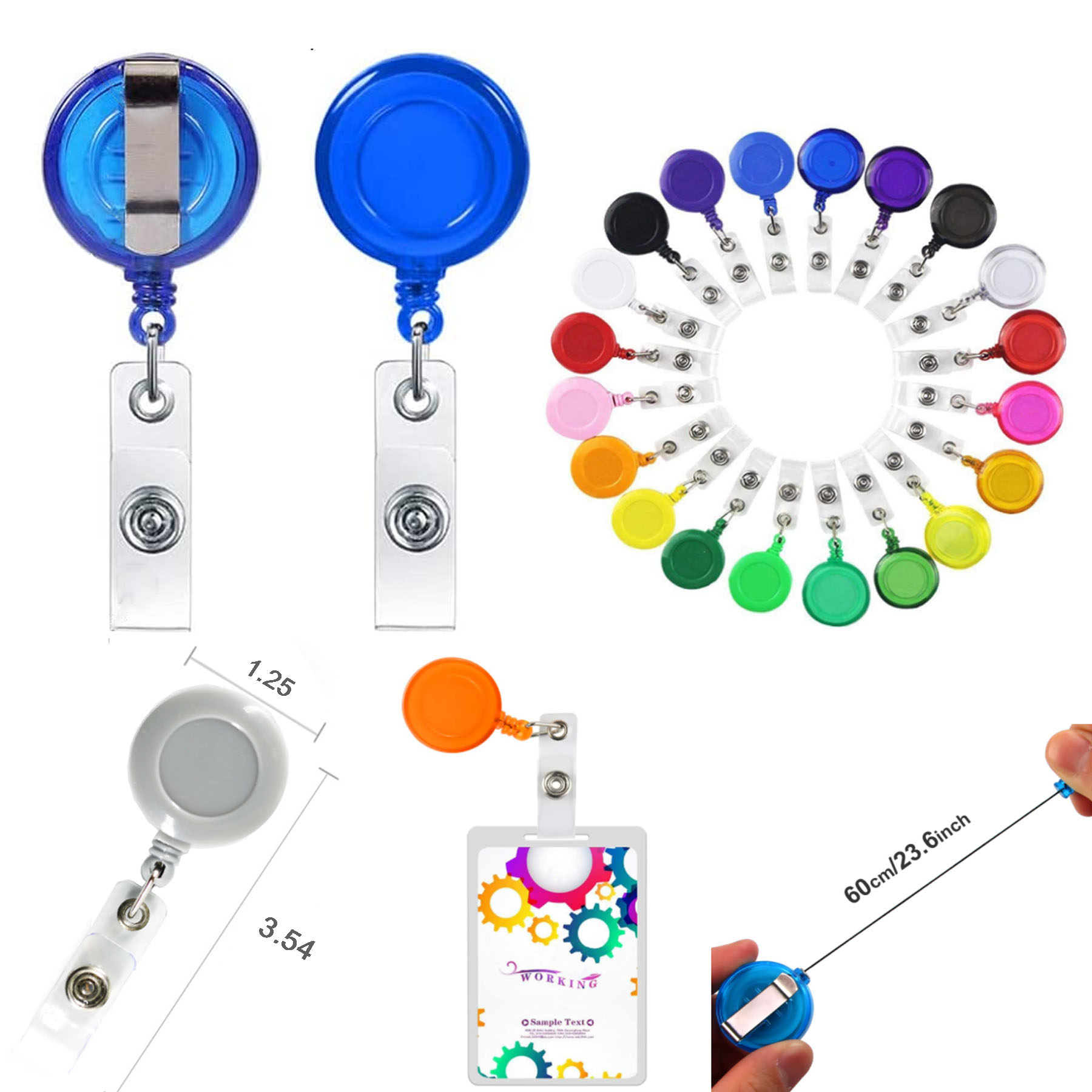 Retractable Badge Reel Clips Holder 1