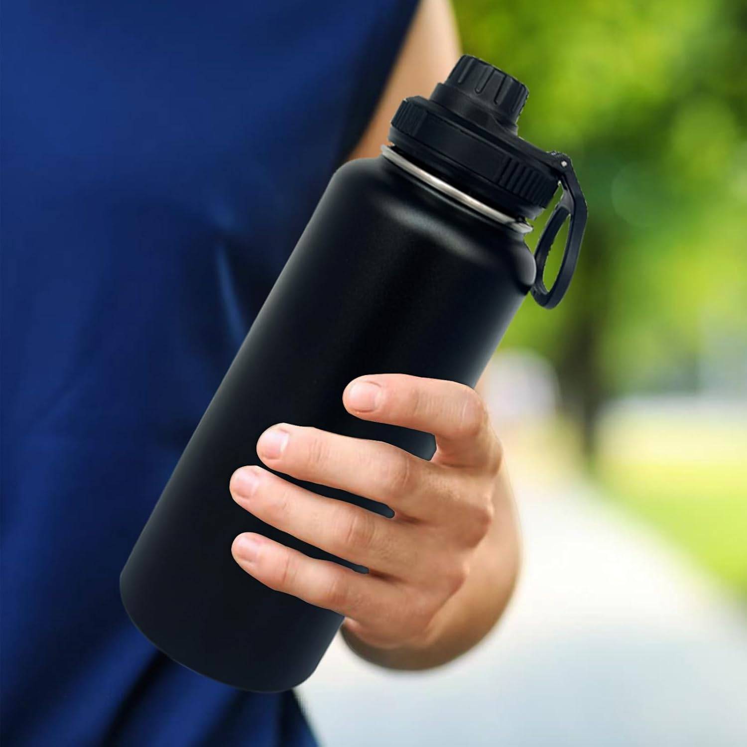 Cross-border stainless steel handheld car thermos cup. 1