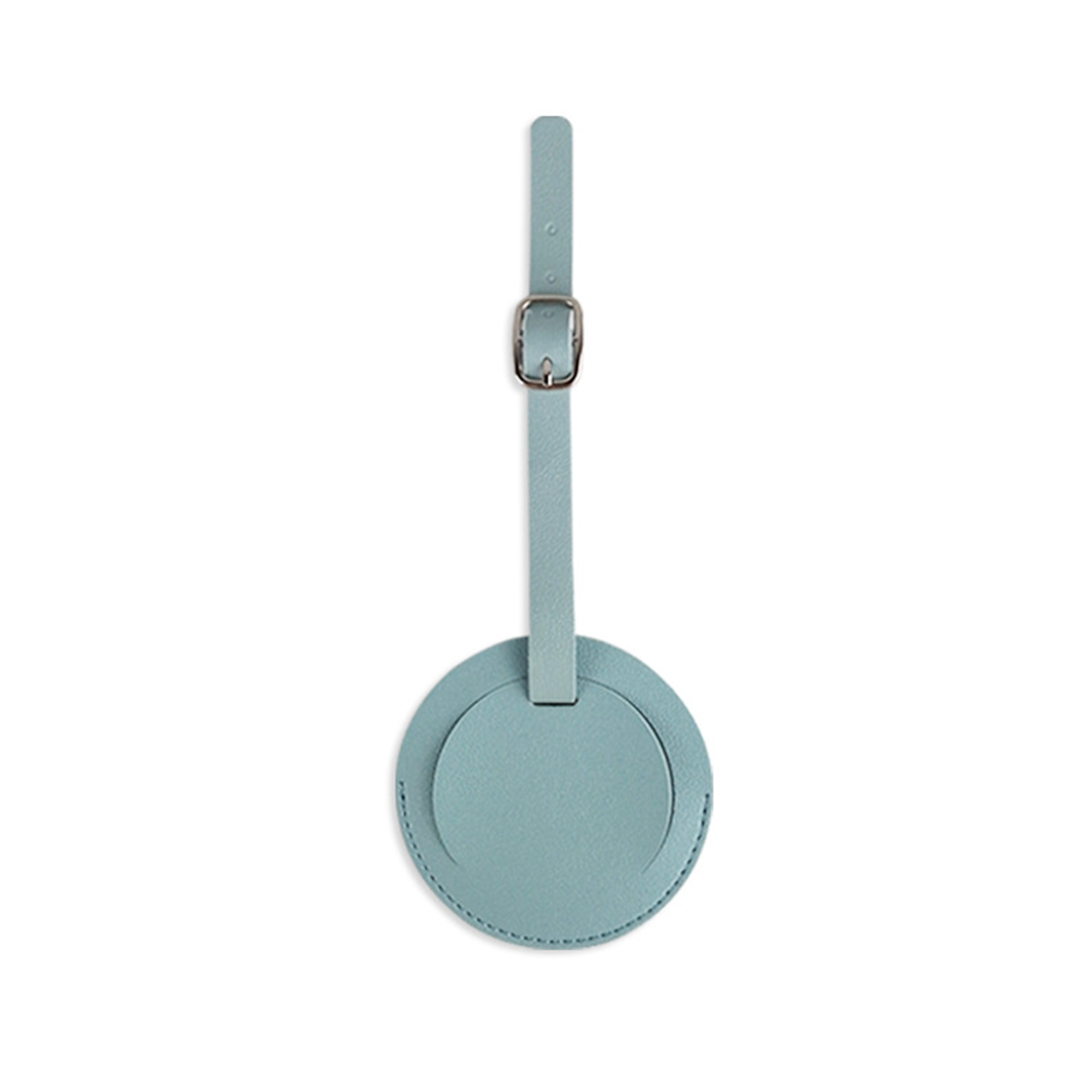 Faux Leather Round Luggage Tag 3.2" Diameter 3