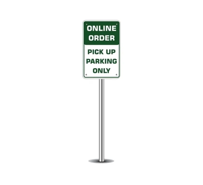 Online Order Pick Up Parking Only Signs - 1ft x 1ft SQFT 2