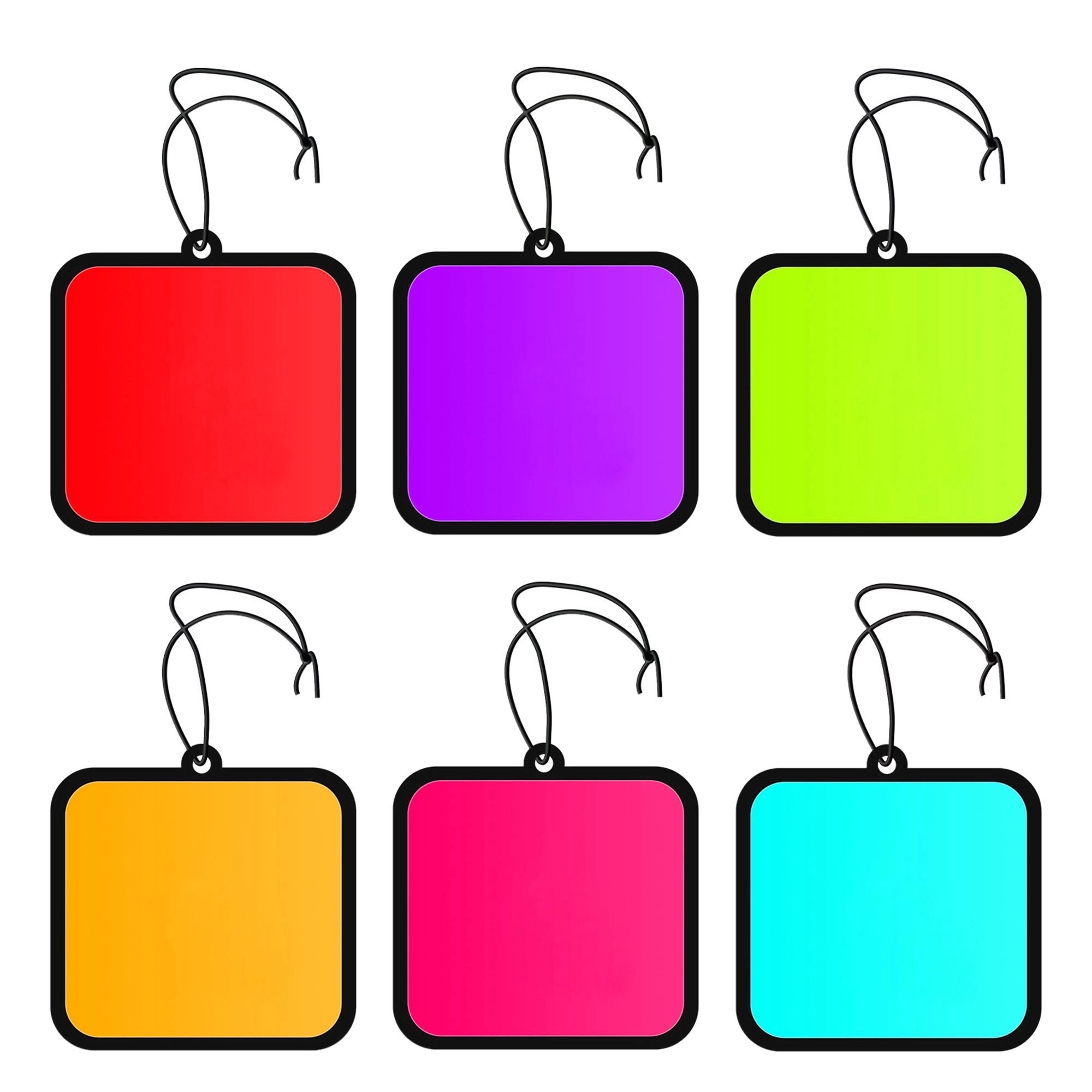 3"x3" Square Car Air Freshener-Full Color 3