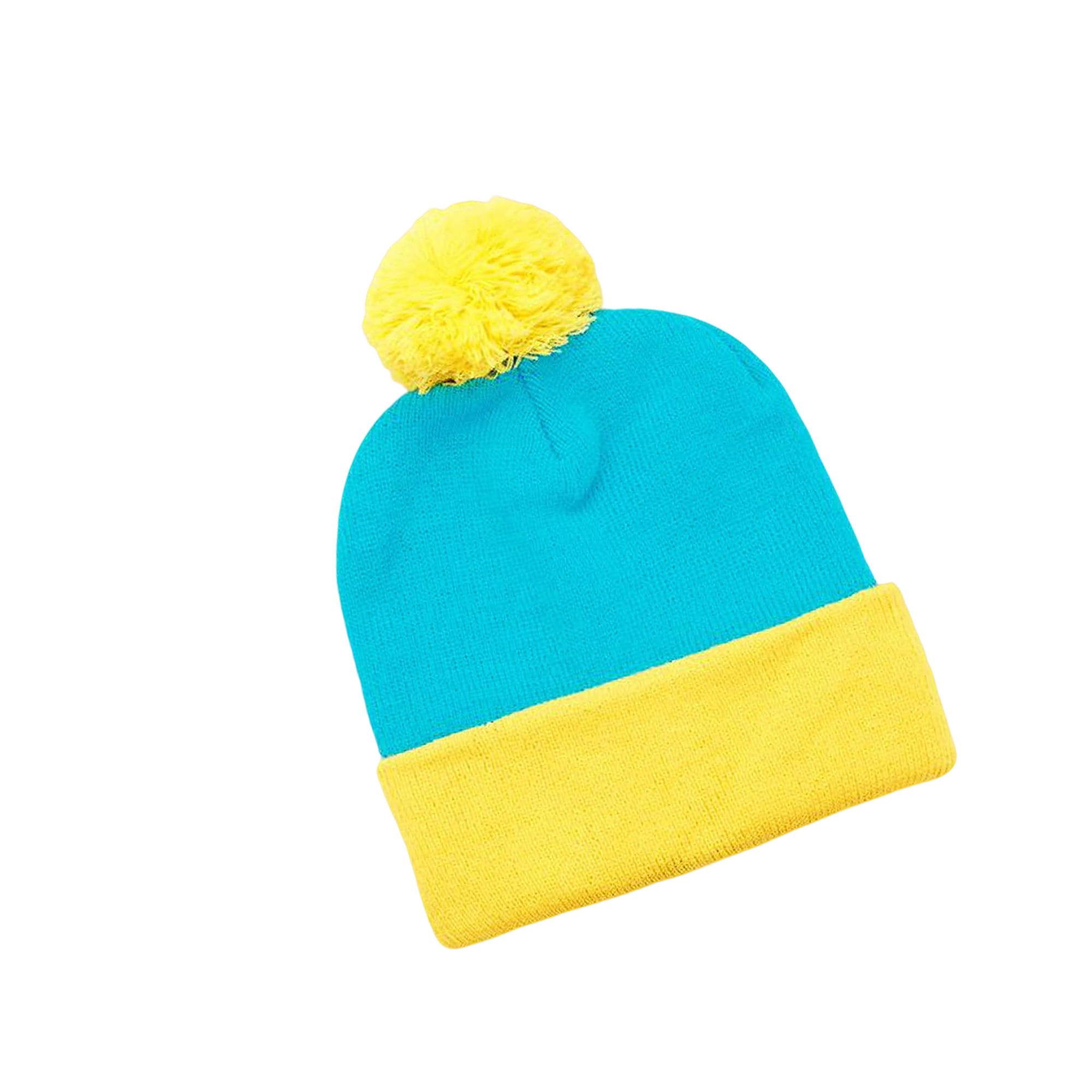 Holiday Color Block Knit Cap With Pom 8