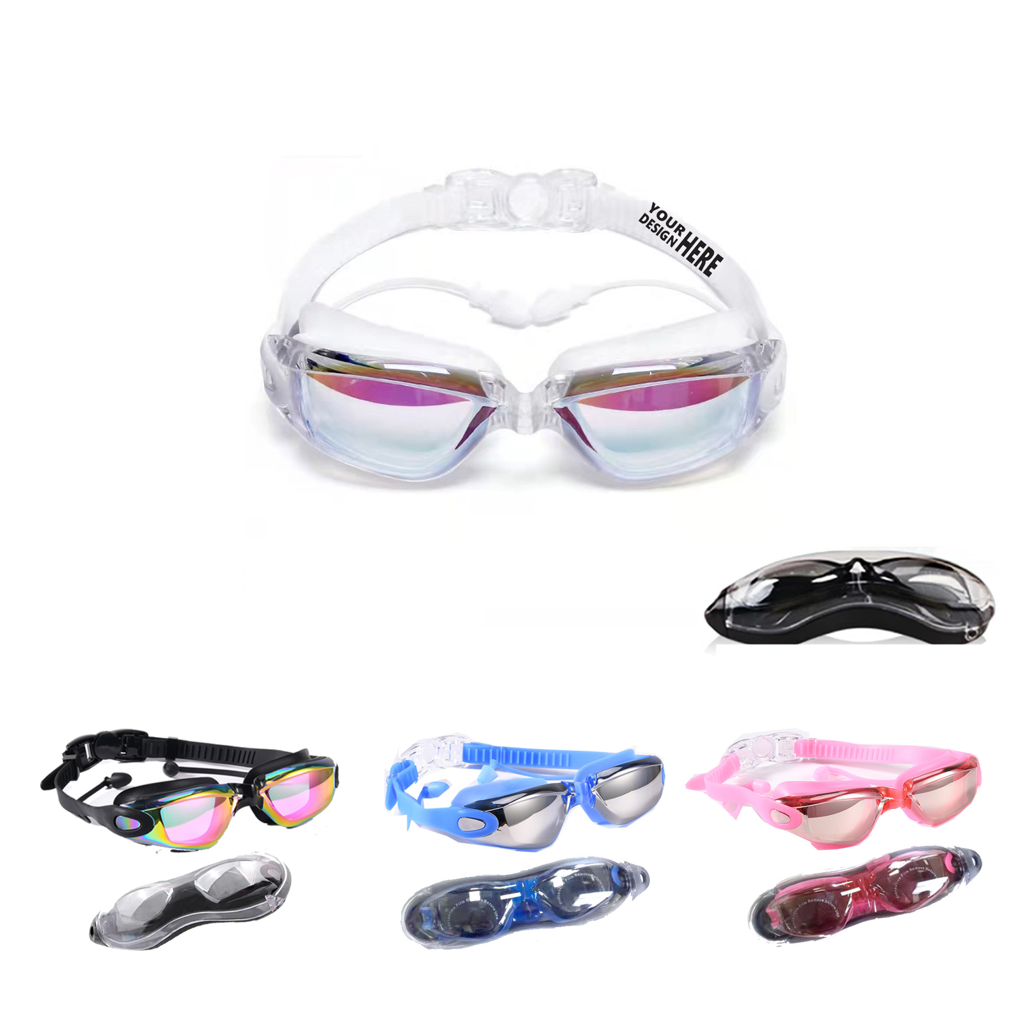 UV Protection Swimming Goggles With Case 2