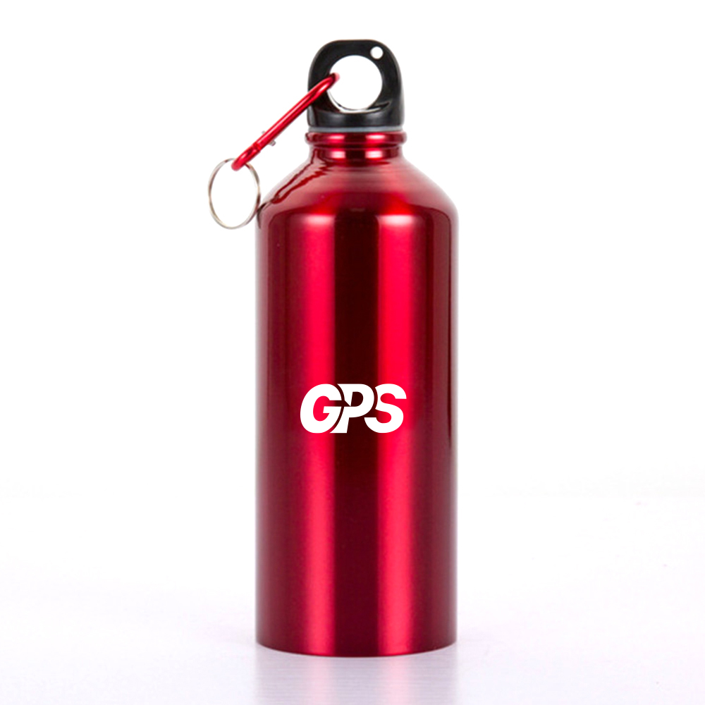 400ml custom pantone color aluminum water bottle with carabiner, custom water bottle with logo imprint 2