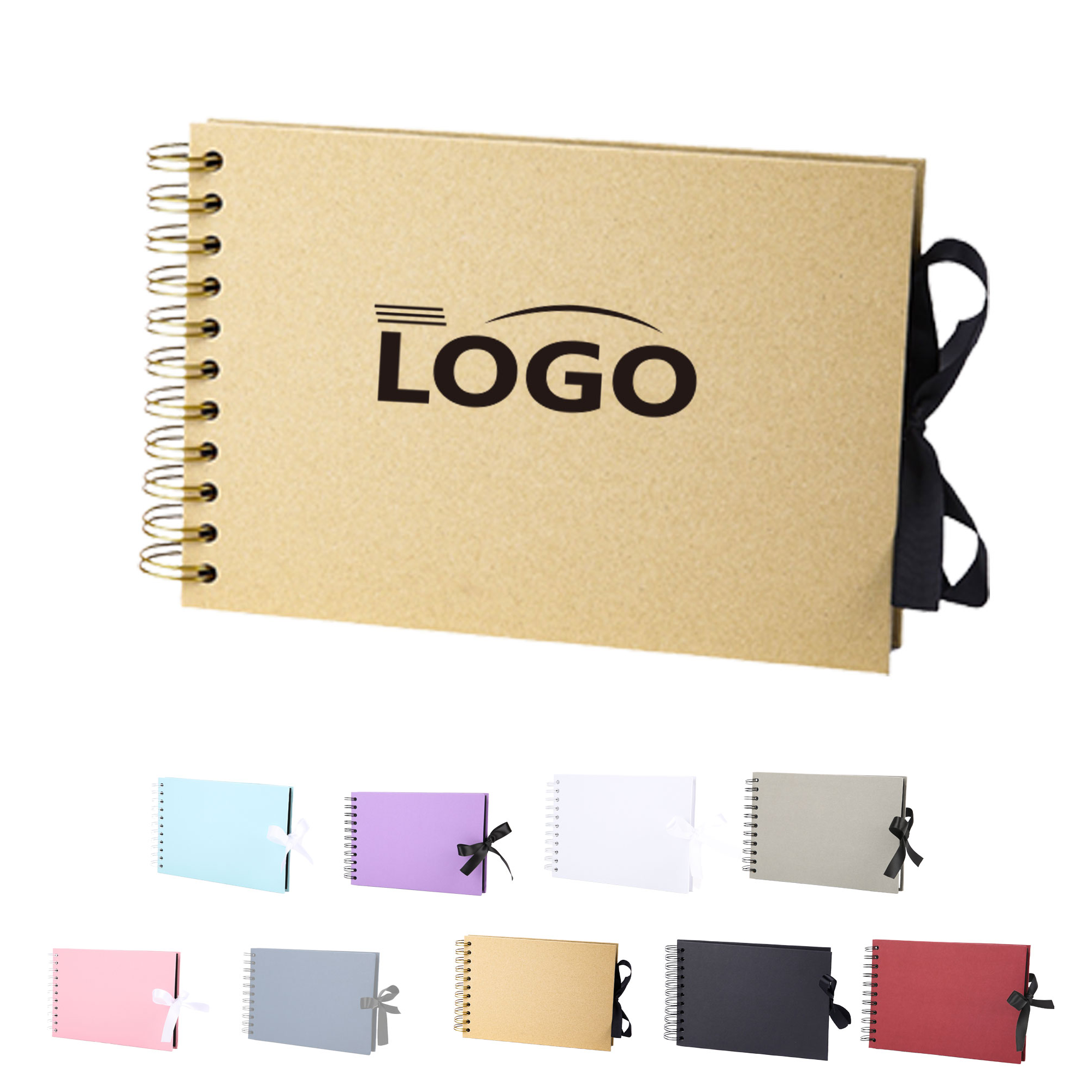 MOQ 20 A5 Spiral Polaroid Album With Bow 2