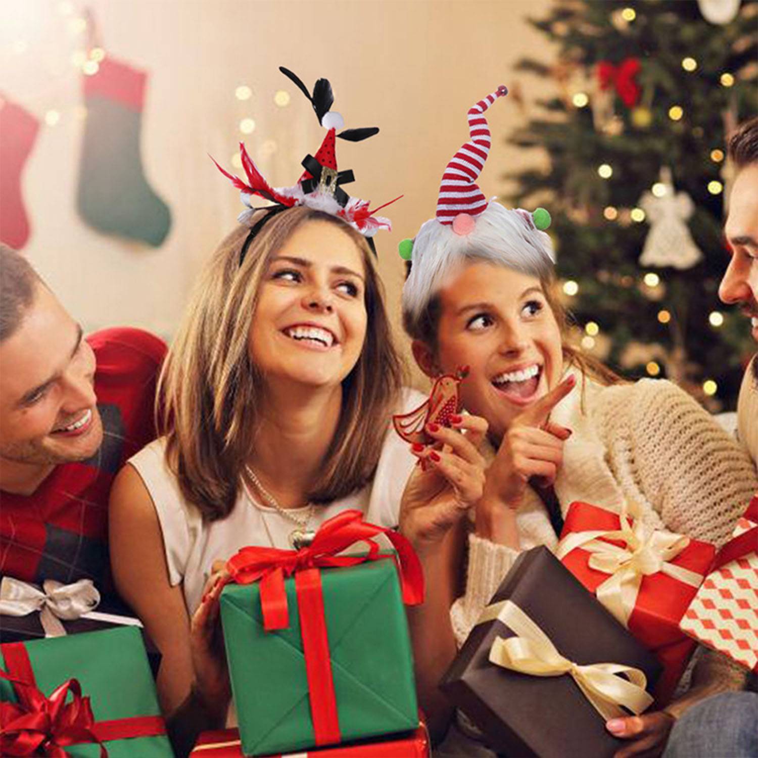 Plastic Christmas Party Feather Hair Accessories Headband 5