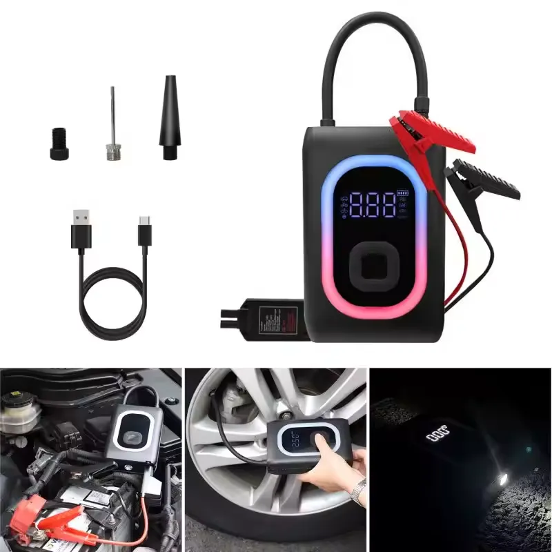 12000mAh Emergency Car  Jump Starter & Air Compressor 3