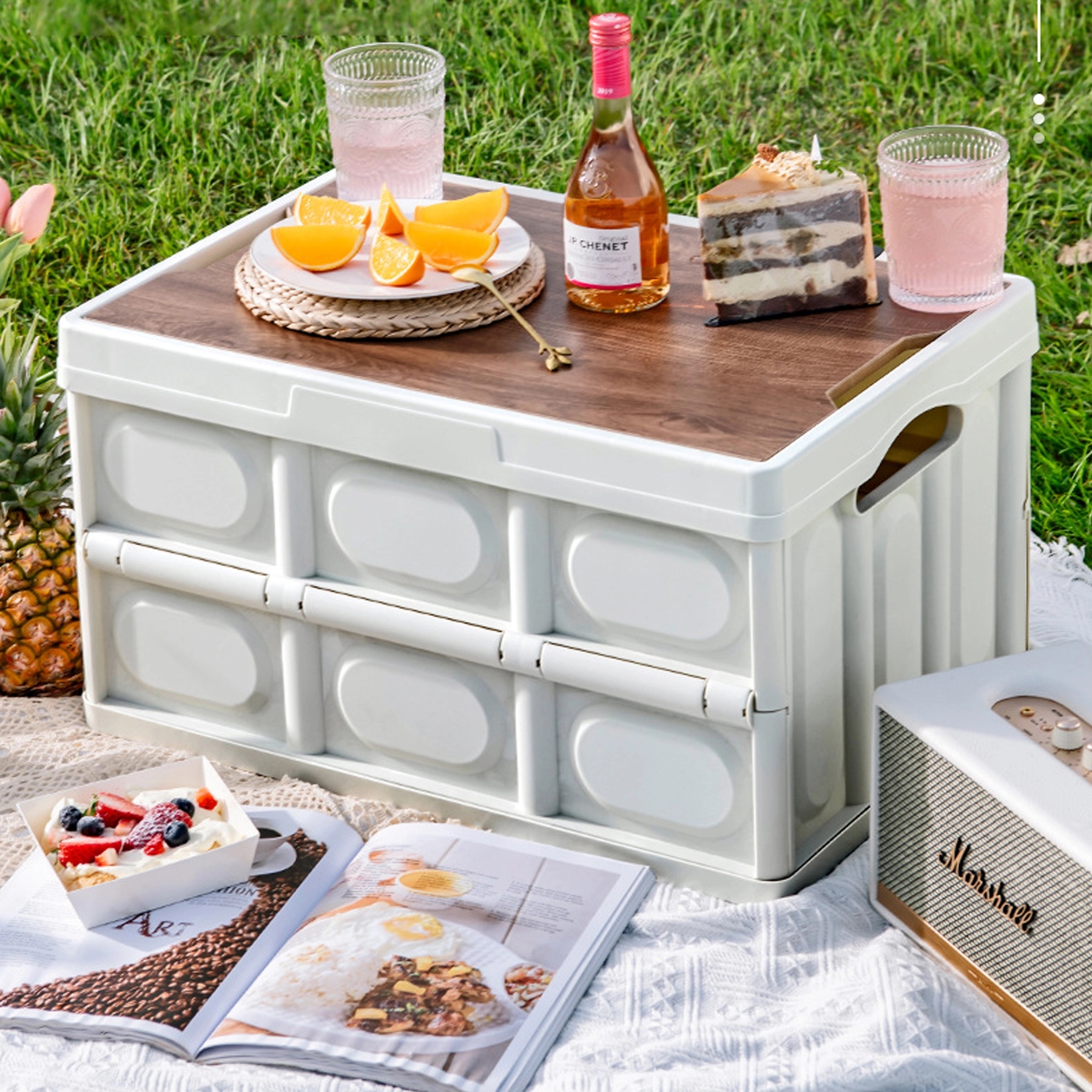 Outdoor Foldable Storage Box w/ Lid 3