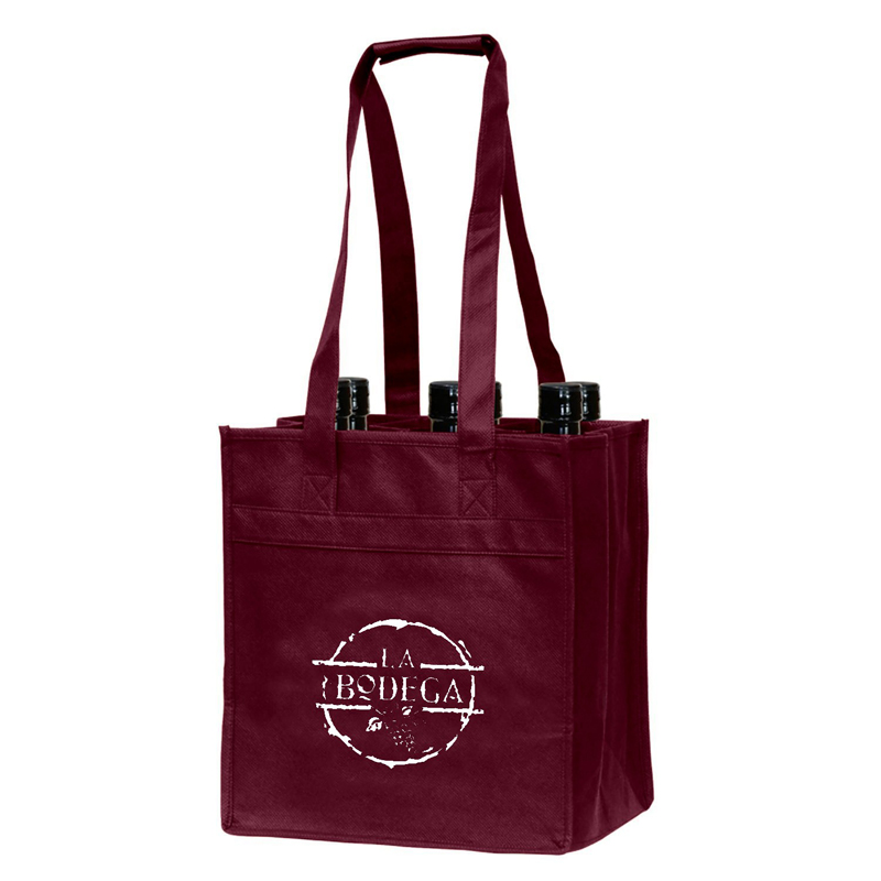 Wine Tote Bag - 6 Bottle Non-Woven Tote
