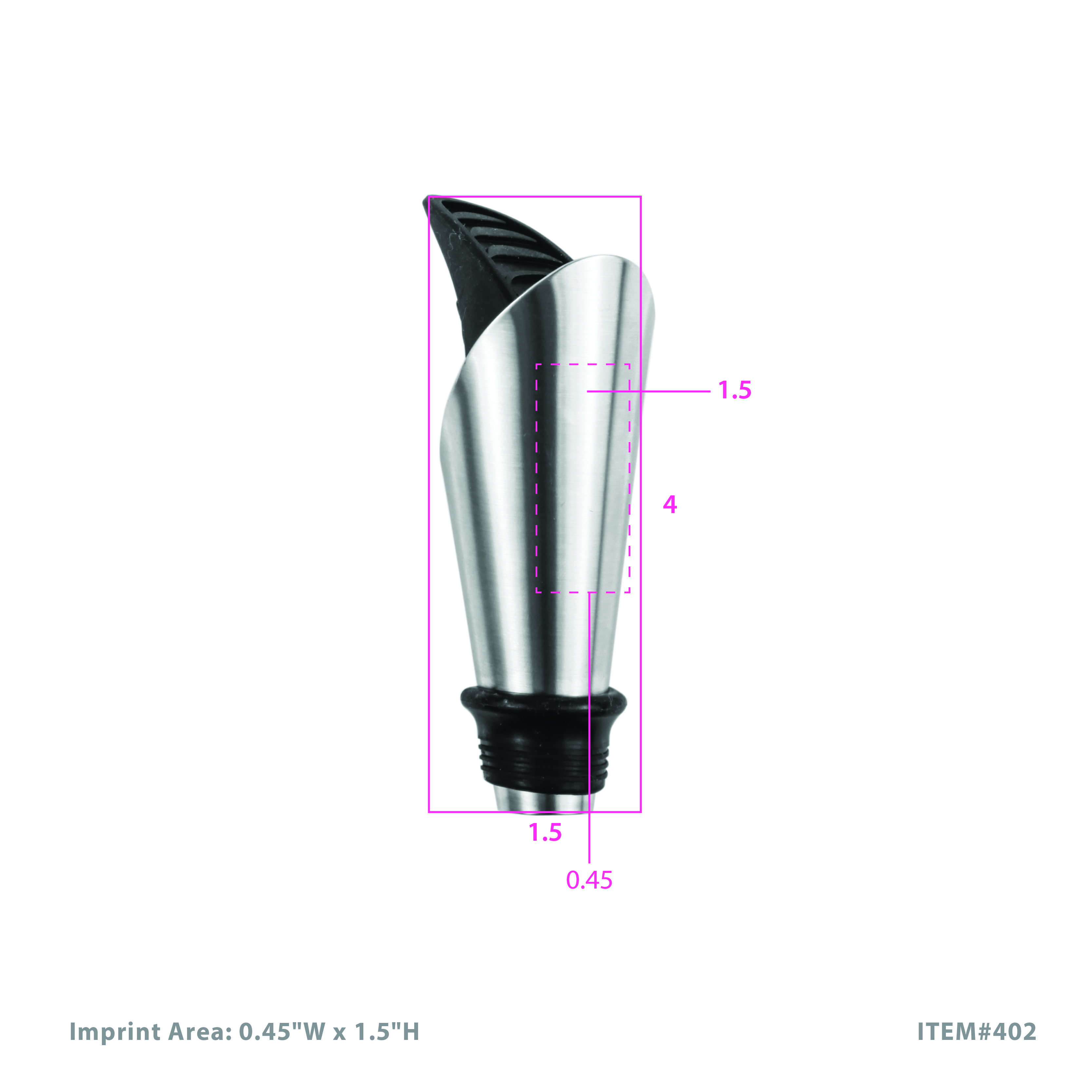 True® Duo Bottle Stopper And Pour Spout in Black 9