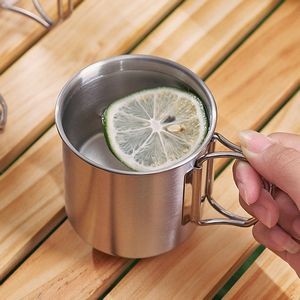 Versatile 540ml Foldable Handle Stainless Steel Cup 6
