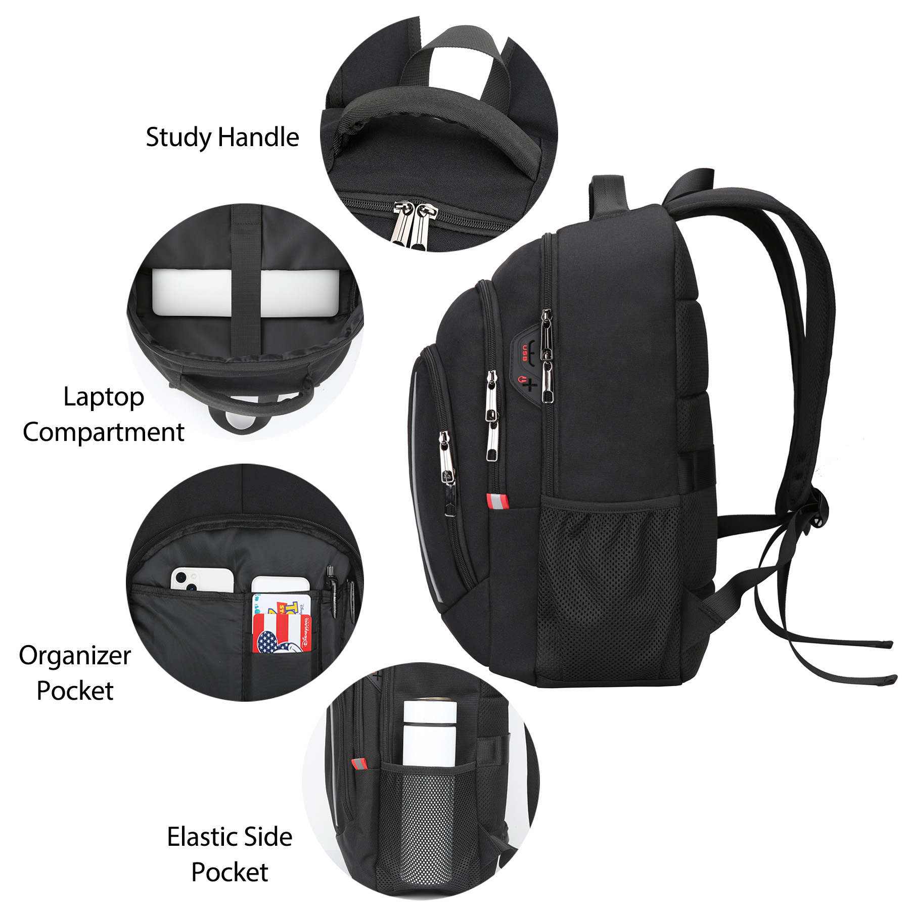 Deluxe 15.6" Business Computer Backpack 8