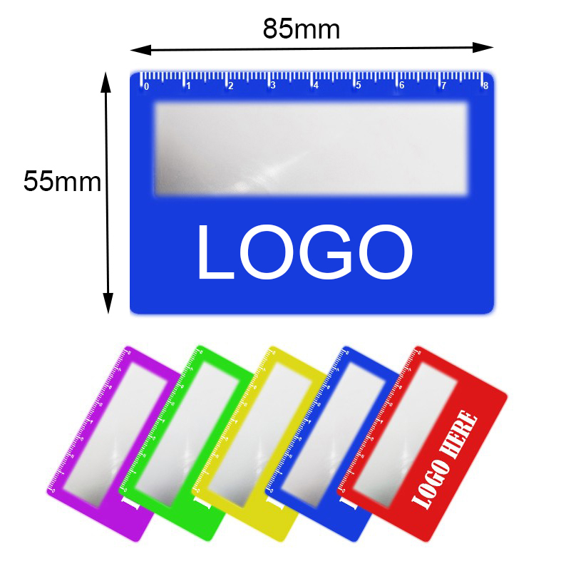 PVC Business Card Magnifier/Ruler