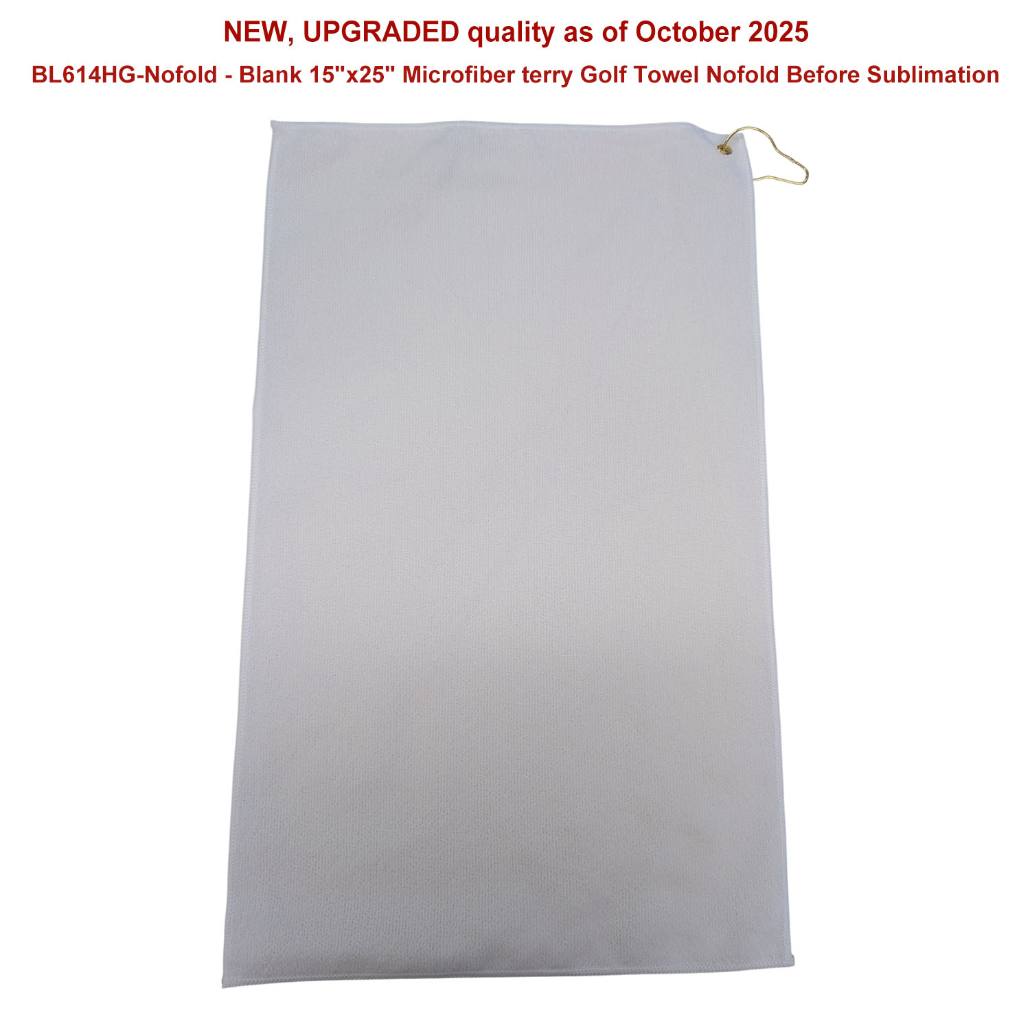48Hr Quick Ship - Colored Microfiber Dri-Lite Terry Golf Towel, 15x25, Sublimated 2 sides 4