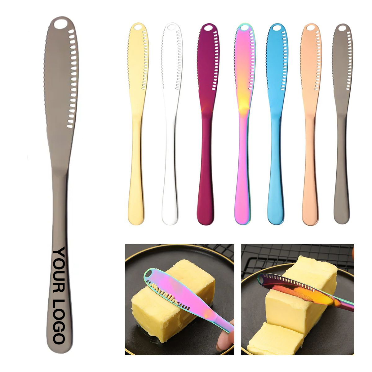 Stainless Steel Butter Knife with Serrated Edge 7