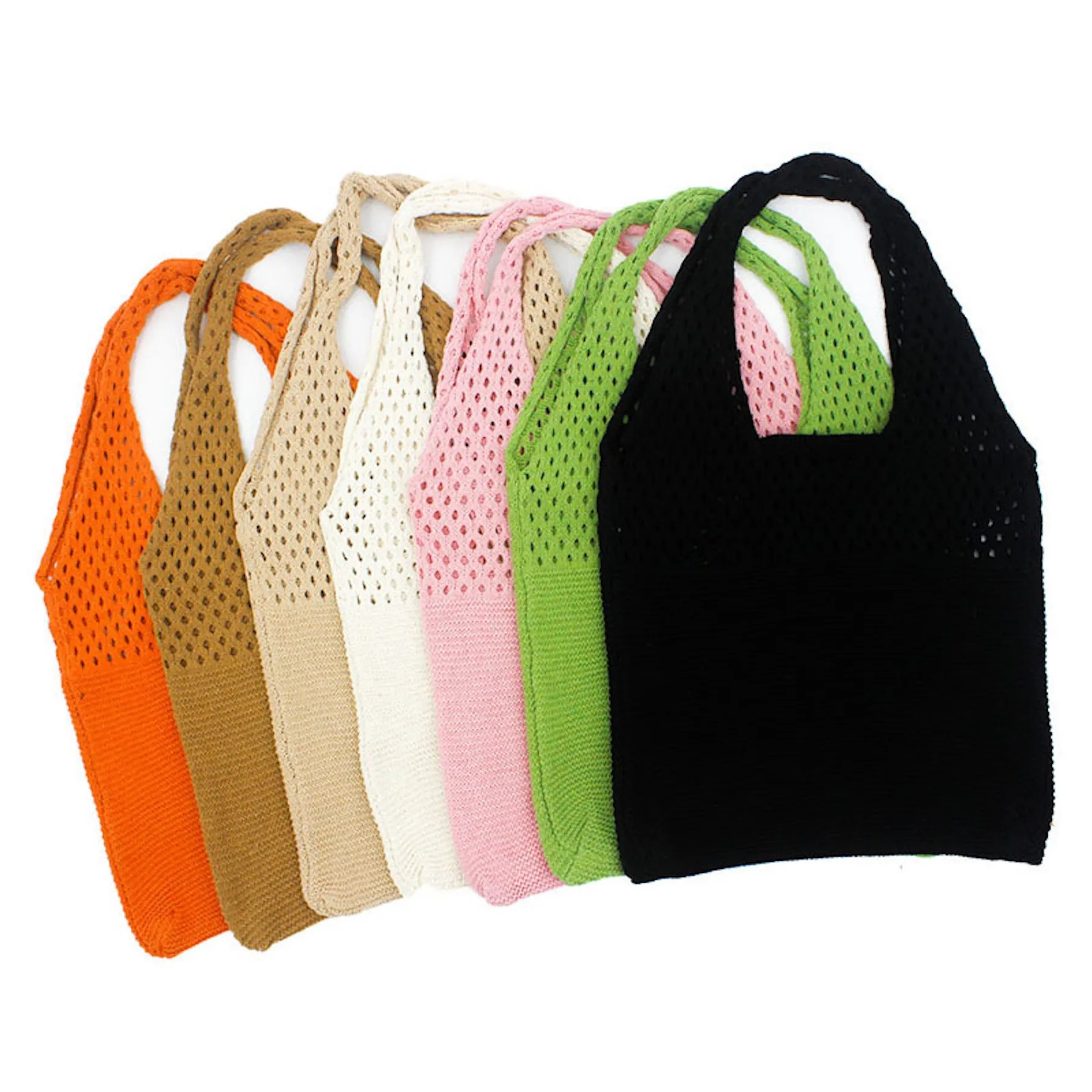 Hollow Knitted Shoulder Bags Women Handbag Summer Beach Tote 1