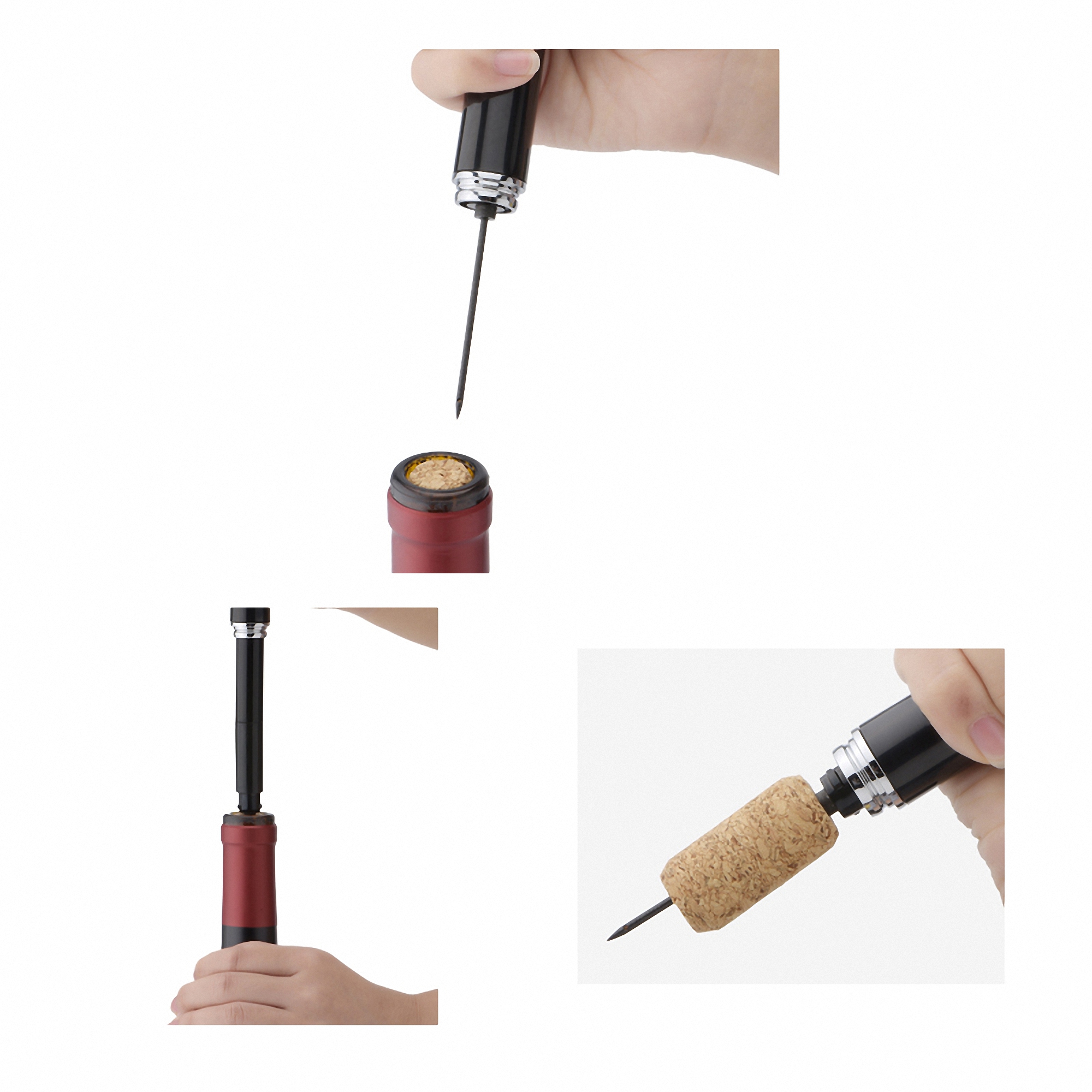 Electric Wine Bottle Opener with Aerator and Foil Cutter 4