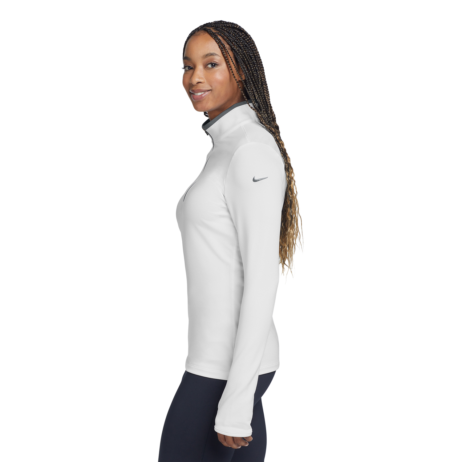 Nike Ladies Dri-FIT Stretch 1/2-Zip Cover-Up 7.6 oz. Jacket 2