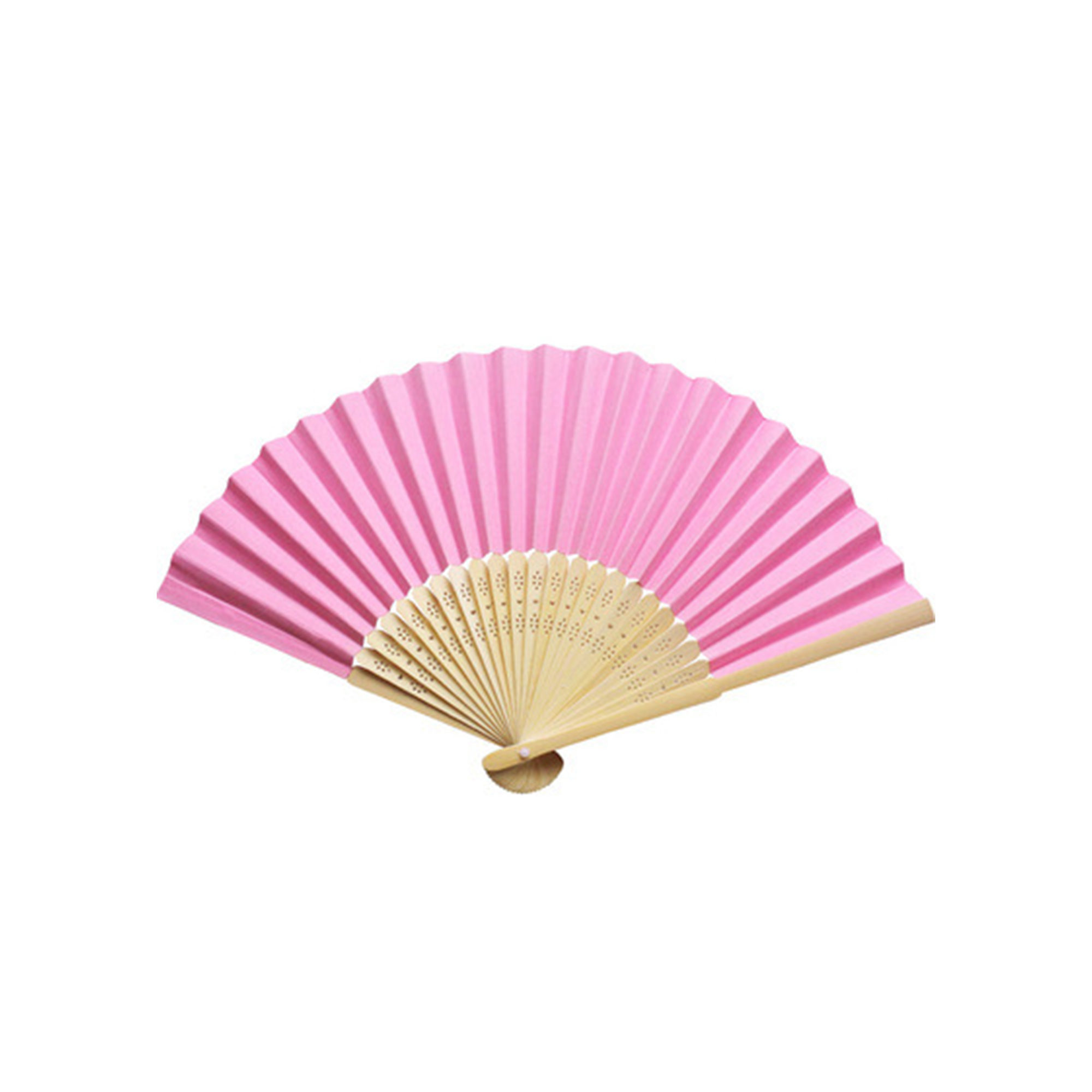 Paper Folding Hand Fan With Bamboo Frame 8