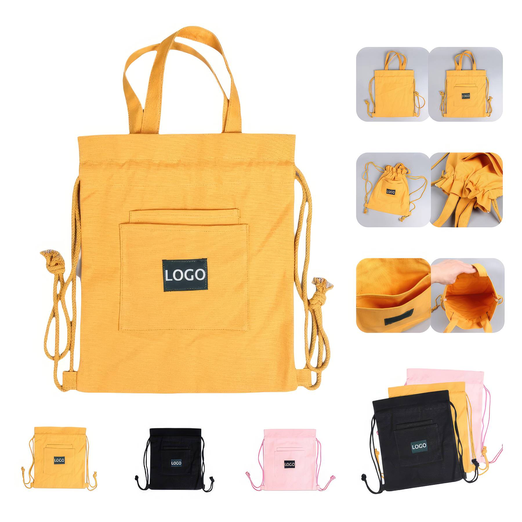 Custom Drawstring Canvas Gift Handbag & Eco-friendly Bag 2