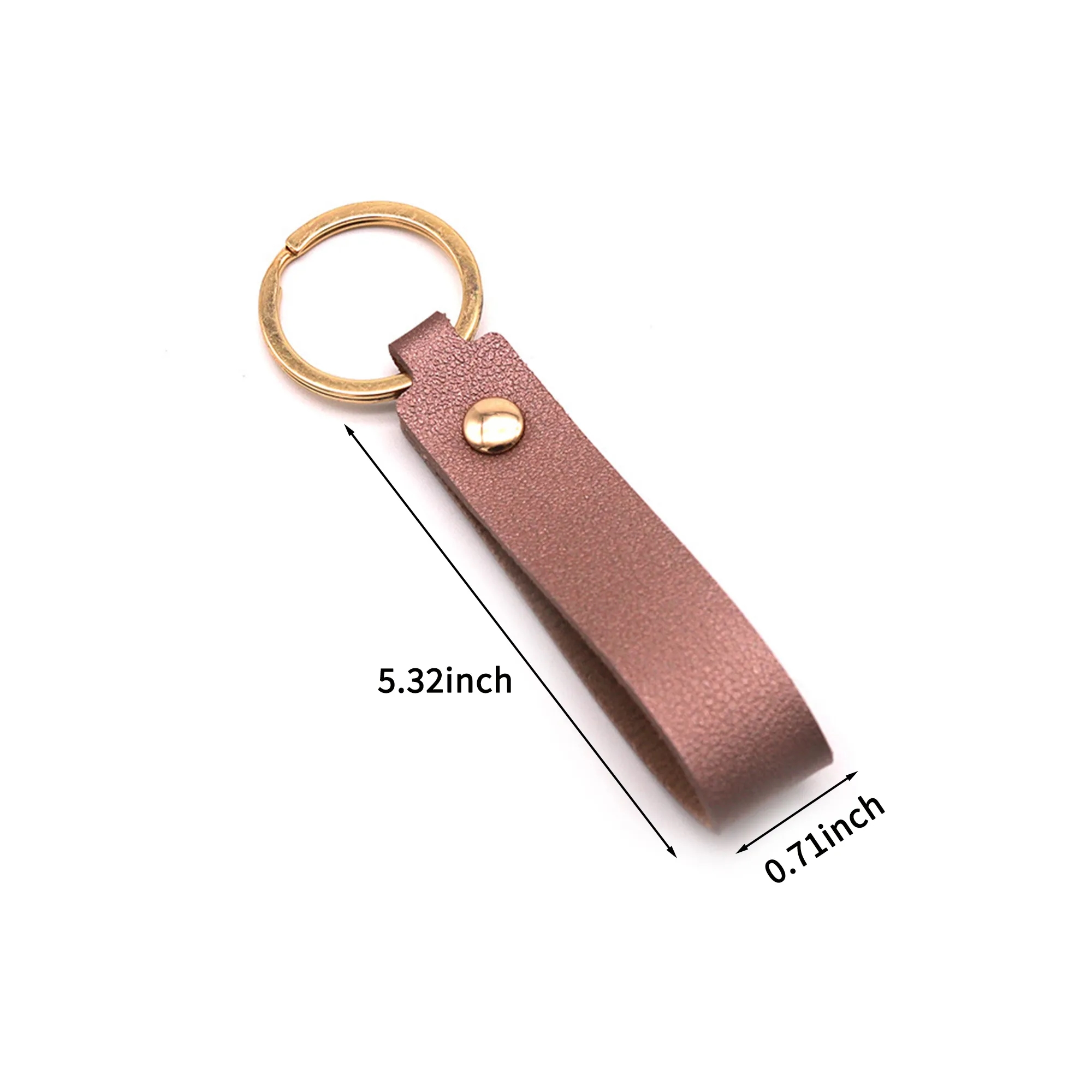 Classic Leather Keychain with Metal Ring and Custom Logo 9