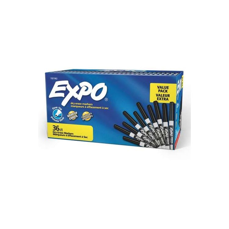 Dry Erase Markers - Black Fine Tip 36 Pack 2