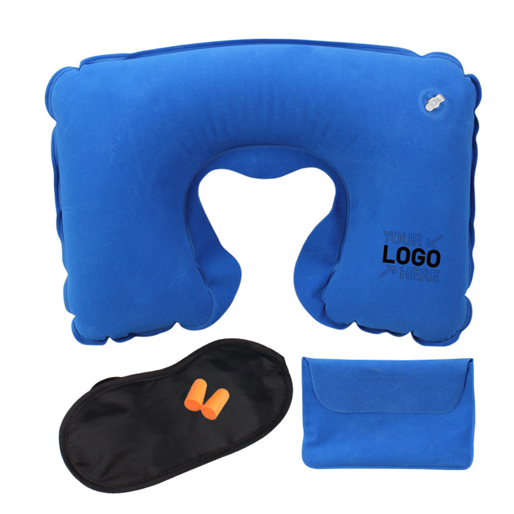 Travel Pillow Kit W/Ear Plugs & Eye Mask 8