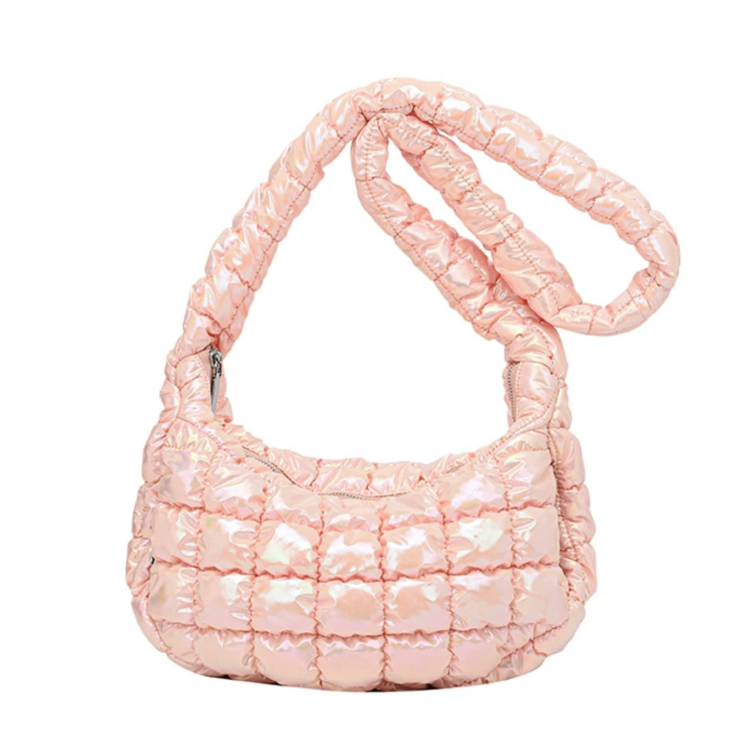 Soft Wrinkled Shiny Nylon Crossbody Bag 2