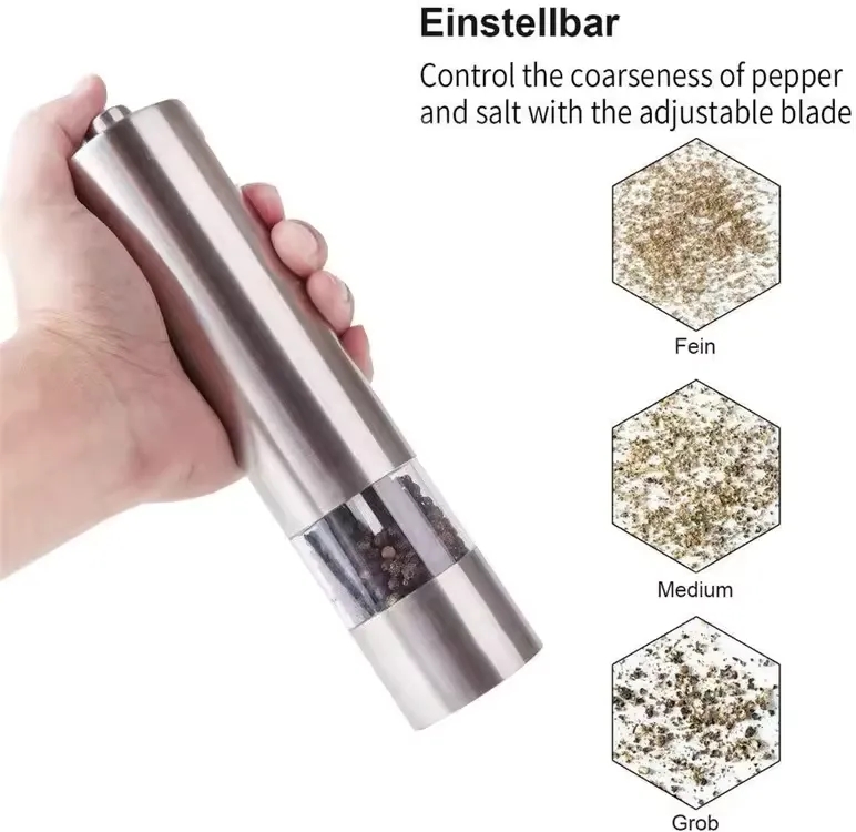Electric Salt and Pepper Grinder Set 10