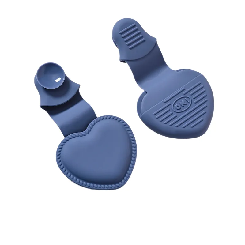 Silicone Heart Insulated Glove Clip Oven Mitts 5