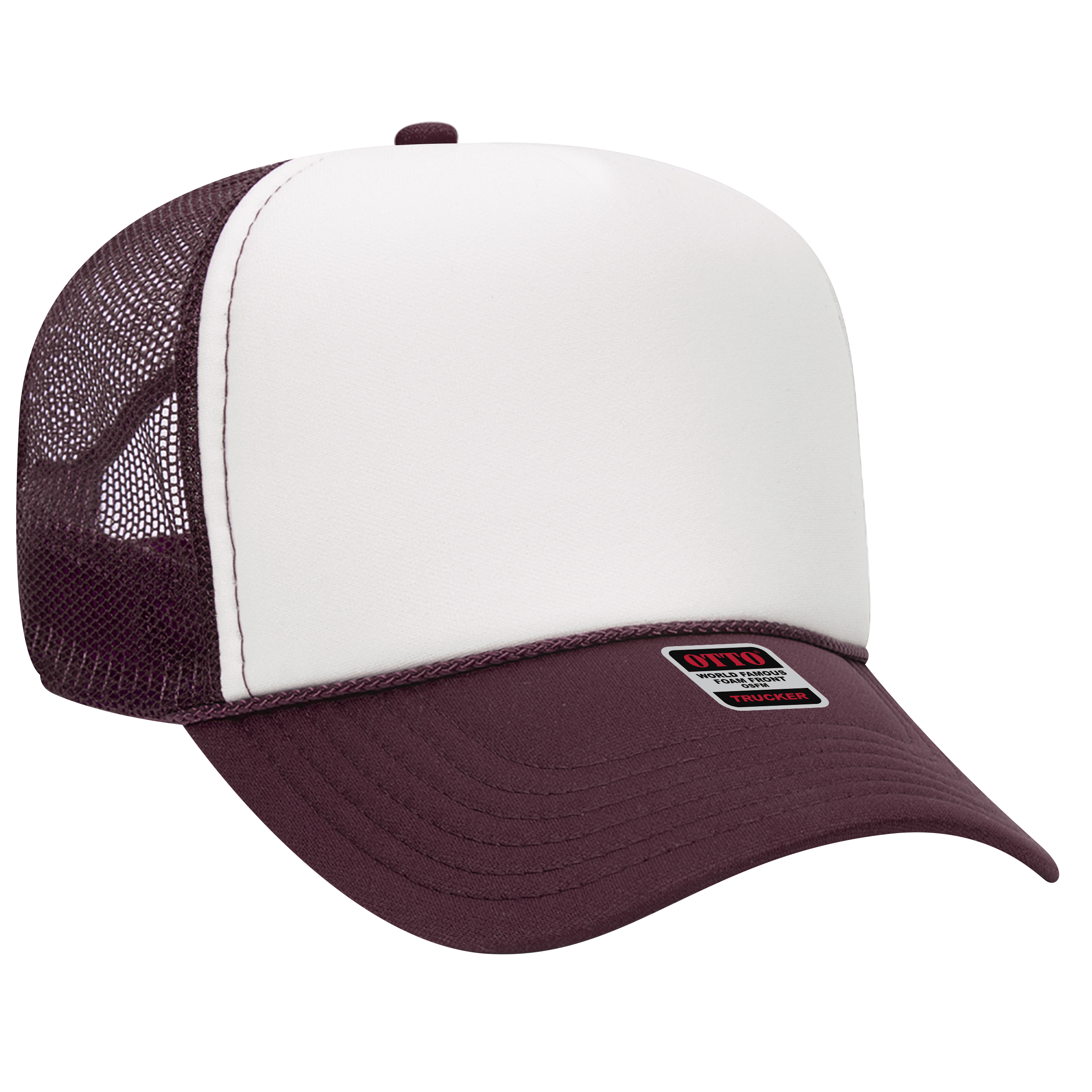 OTTO CAP® 5 Panel Mid Profile Mesh Back Trucker Hat 1