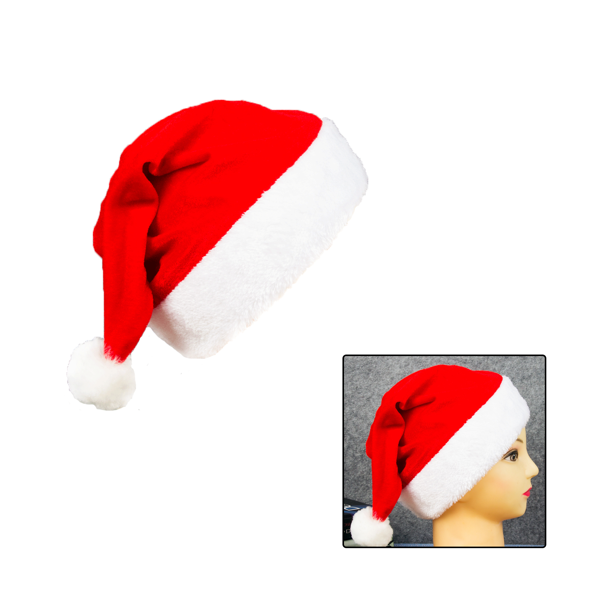 Children's Golden Velvet Christmas Hat 4