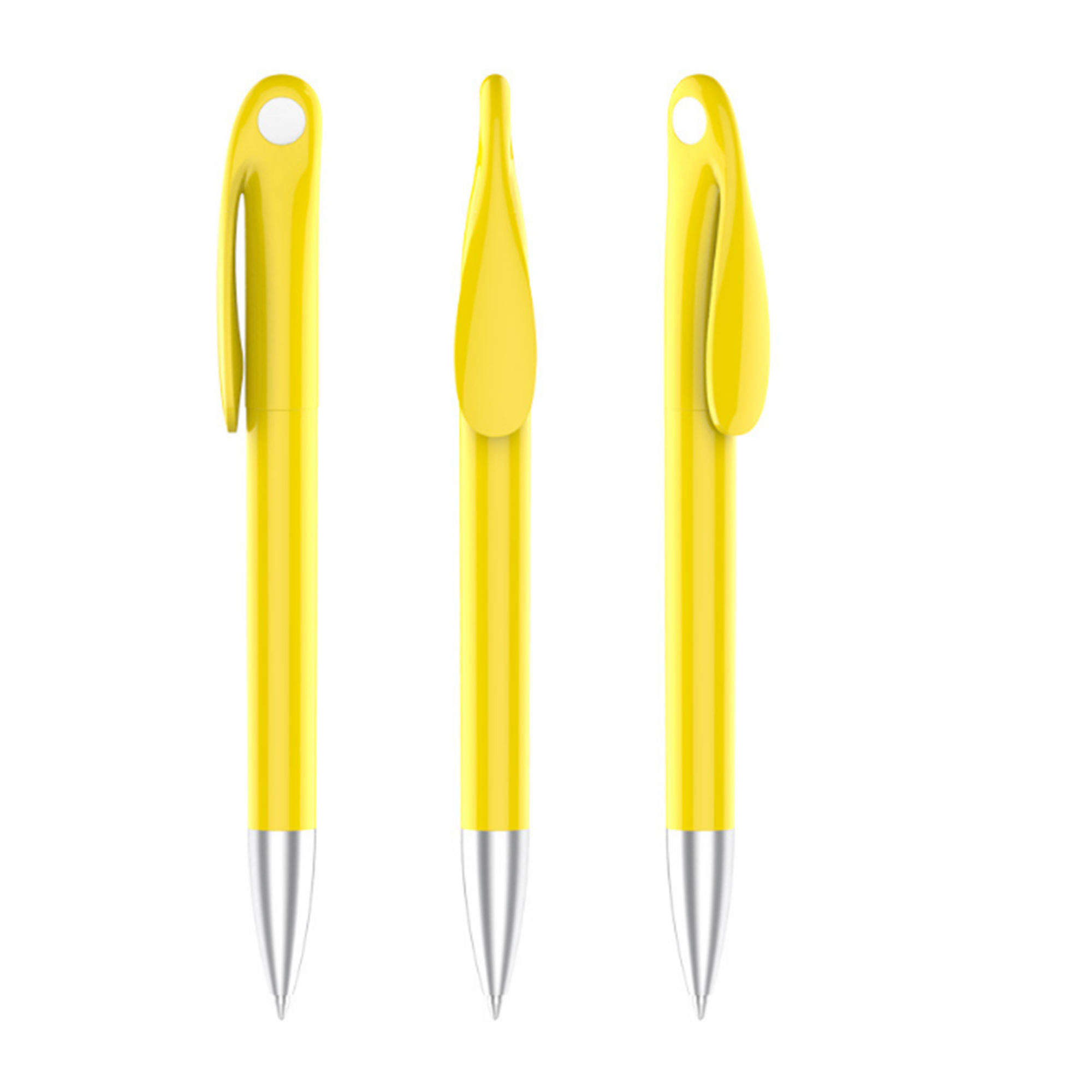Durable Clip Plastic Black Ballpoint Pen 16