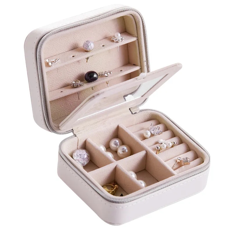Travel Jewelry Case with Mirror for Women 6