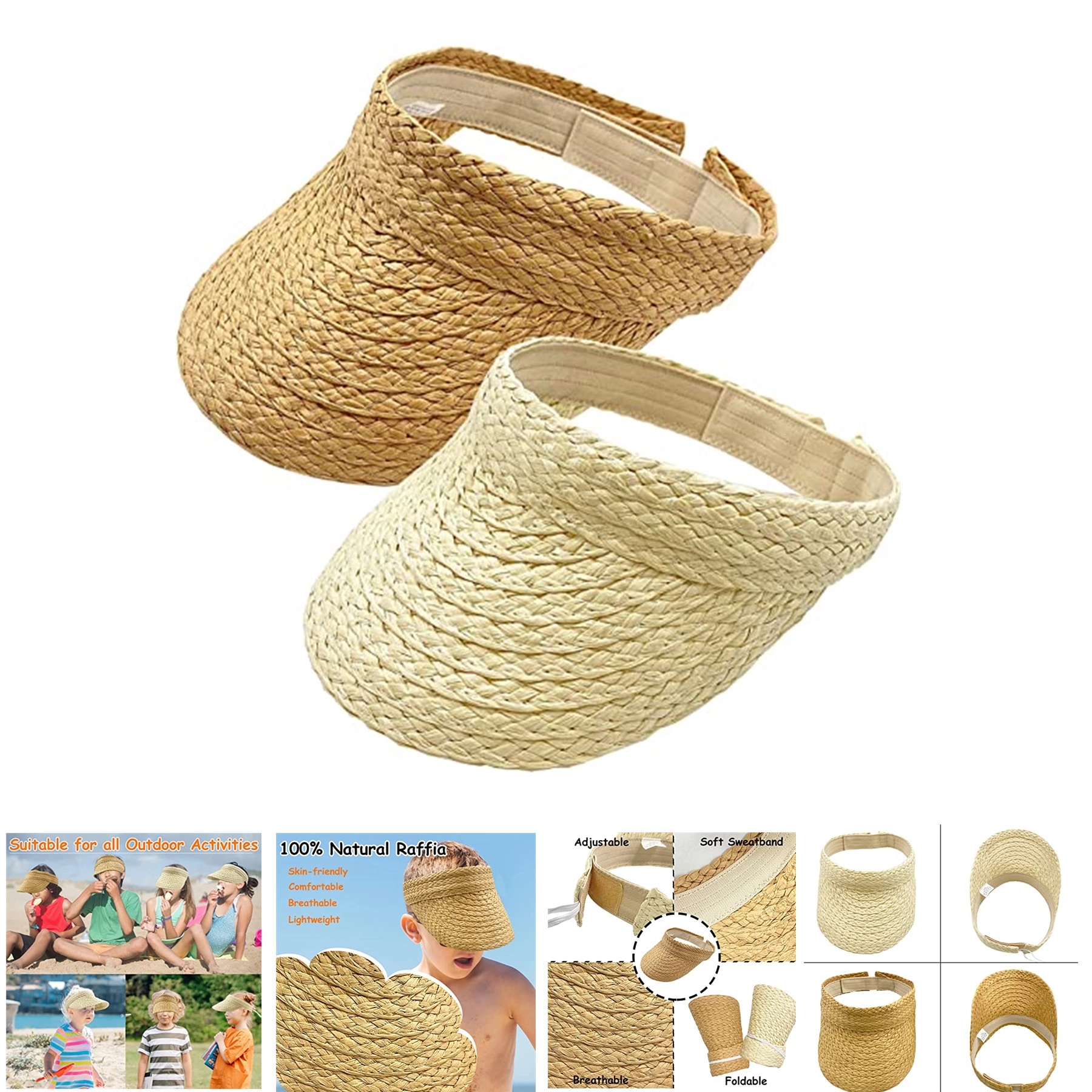 Adjustable Shade Straw Hat 2