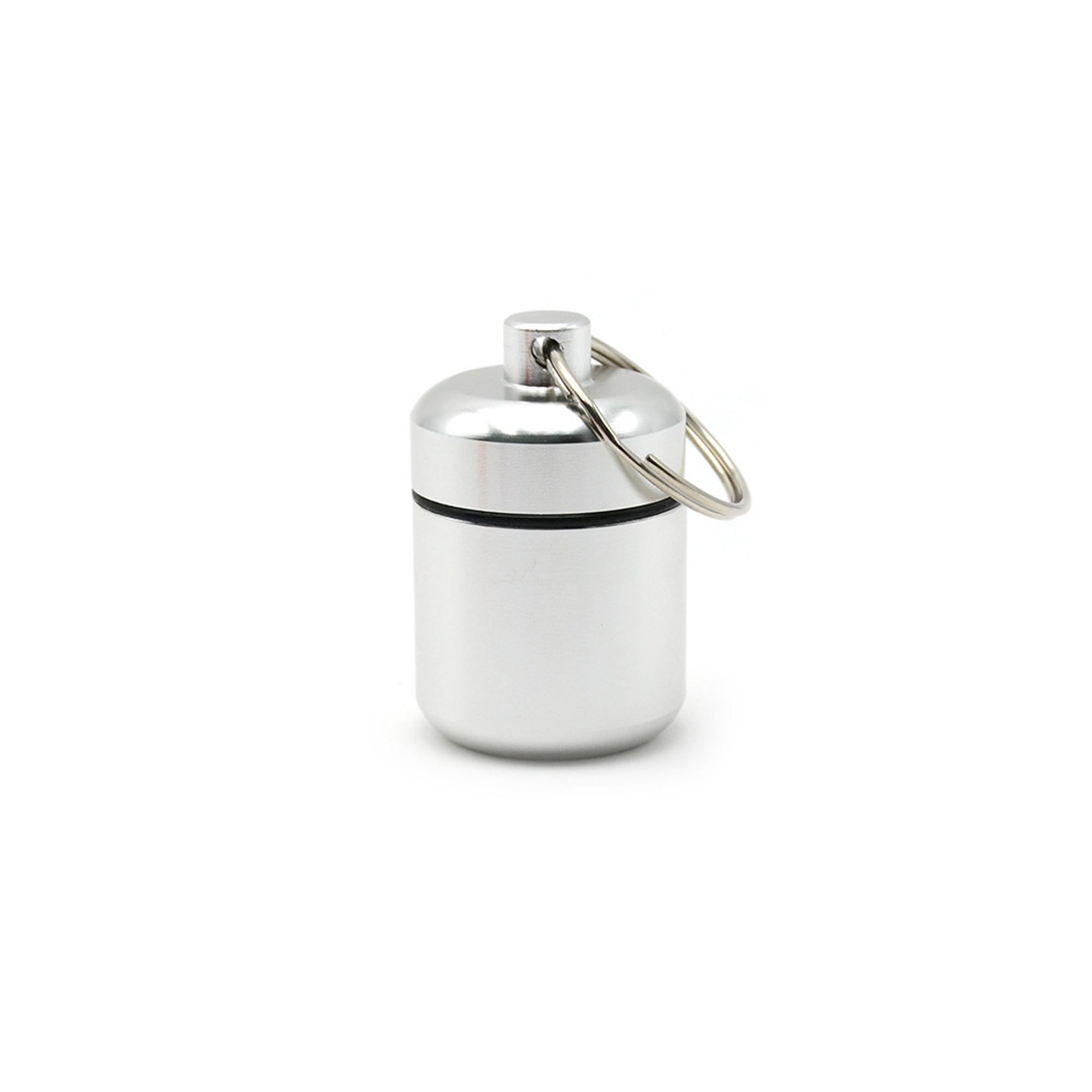Aluminum Pill Case Keychain 1.7" x 1.1" 9
