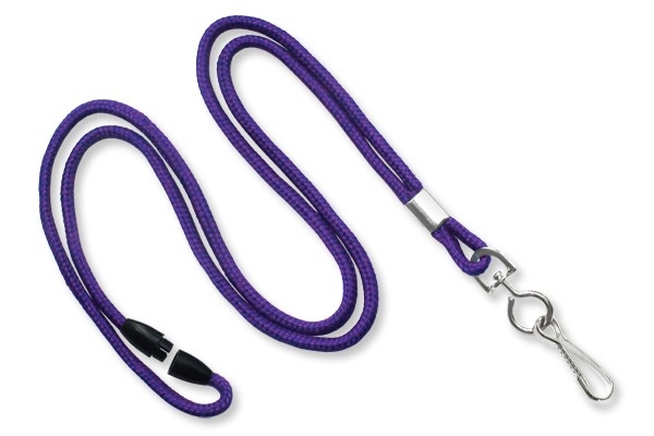 1/8" Round Braid Lanyard with Breakaway (J-Hook) 12