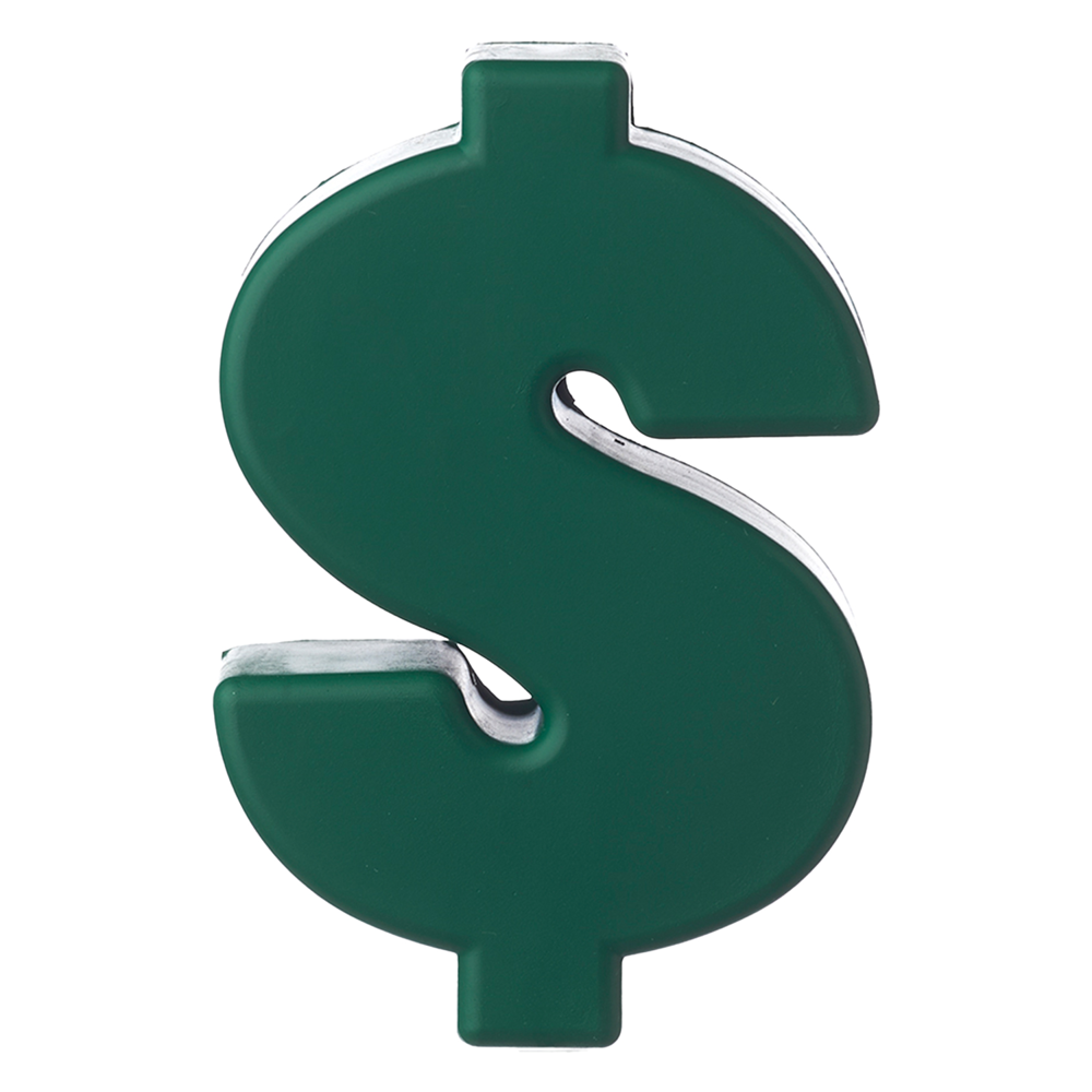 Money Sign Shaped Stress Reliever w/ Custom Logo
