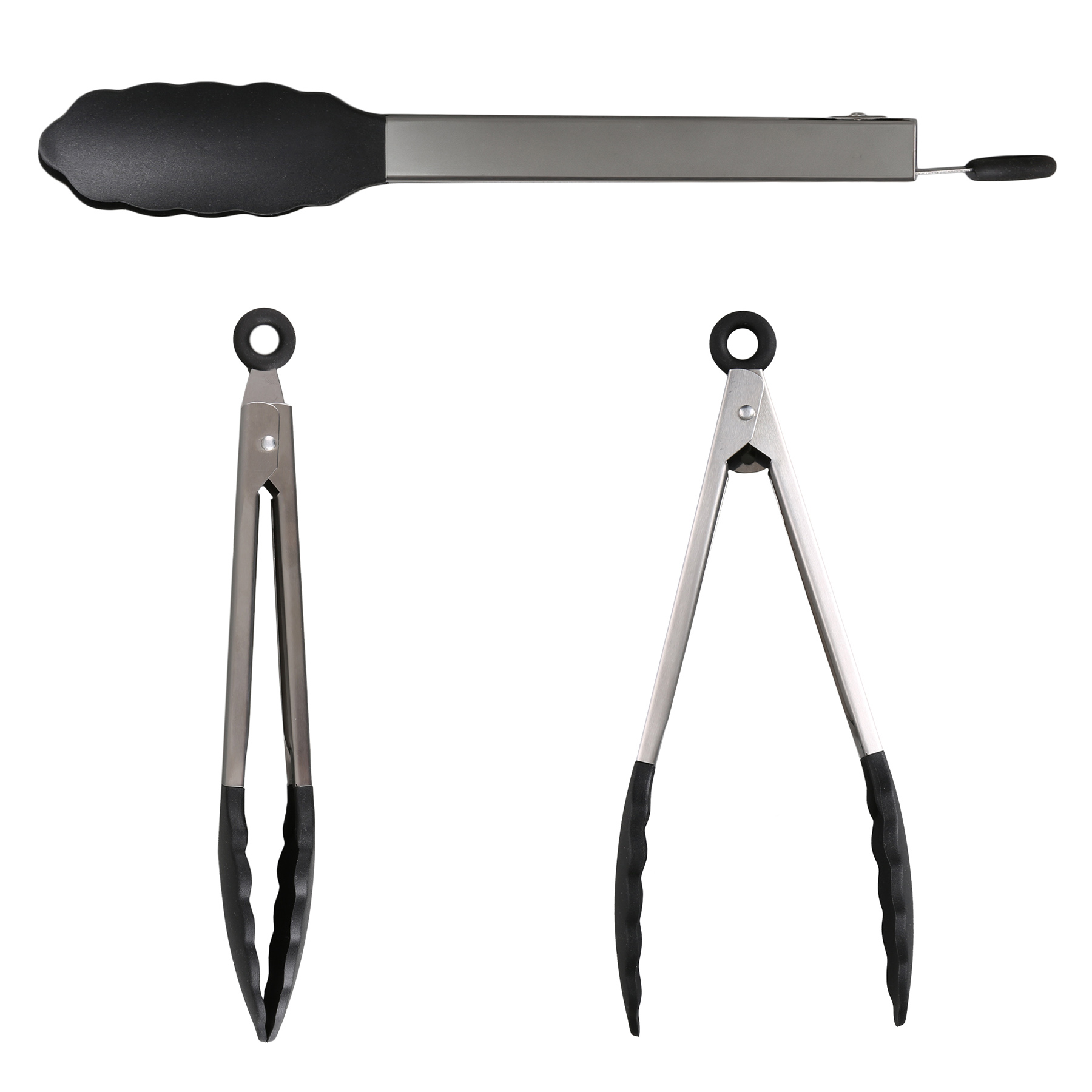 Blaze 9" Stainless & Silicone Tongs 4