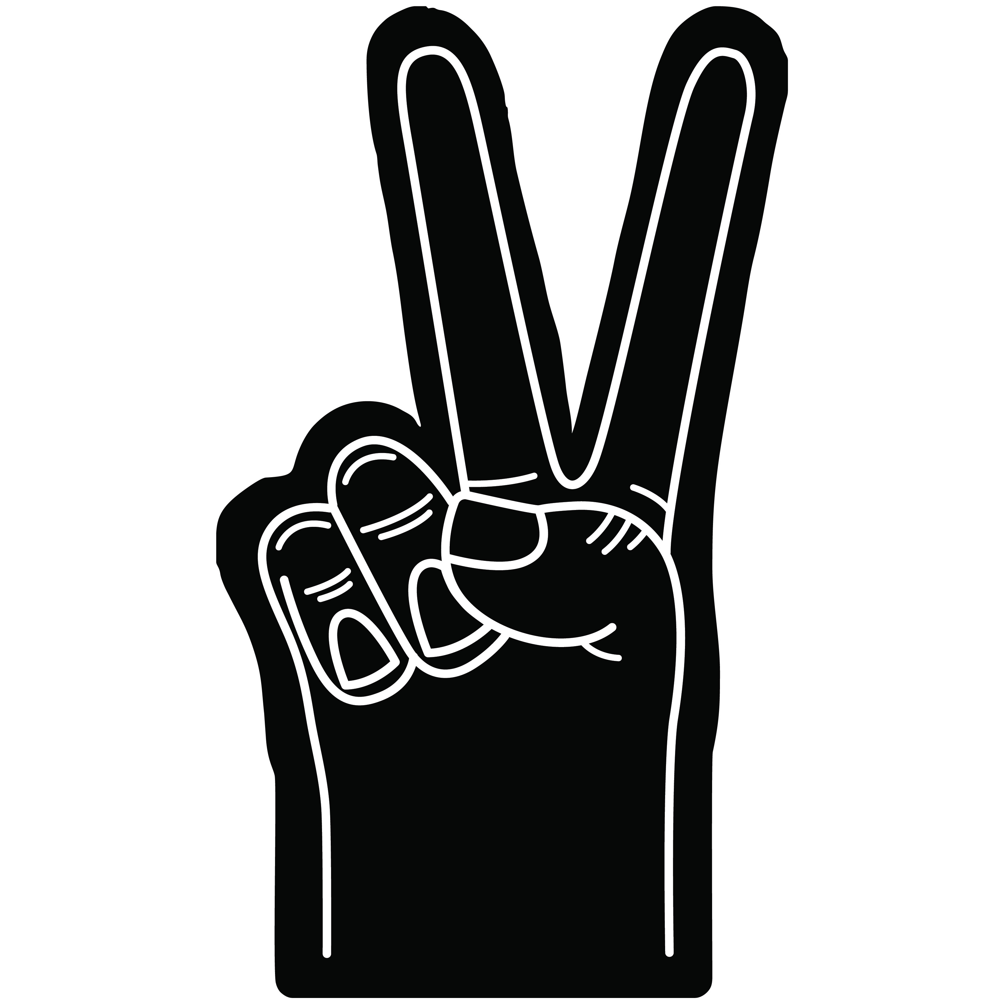 6.5" Peace/Victory Hand 1