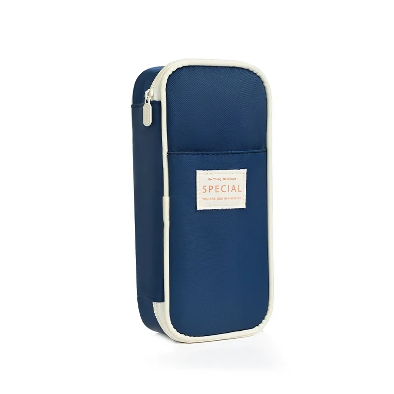 Customized solid color large capacity pencil case 4